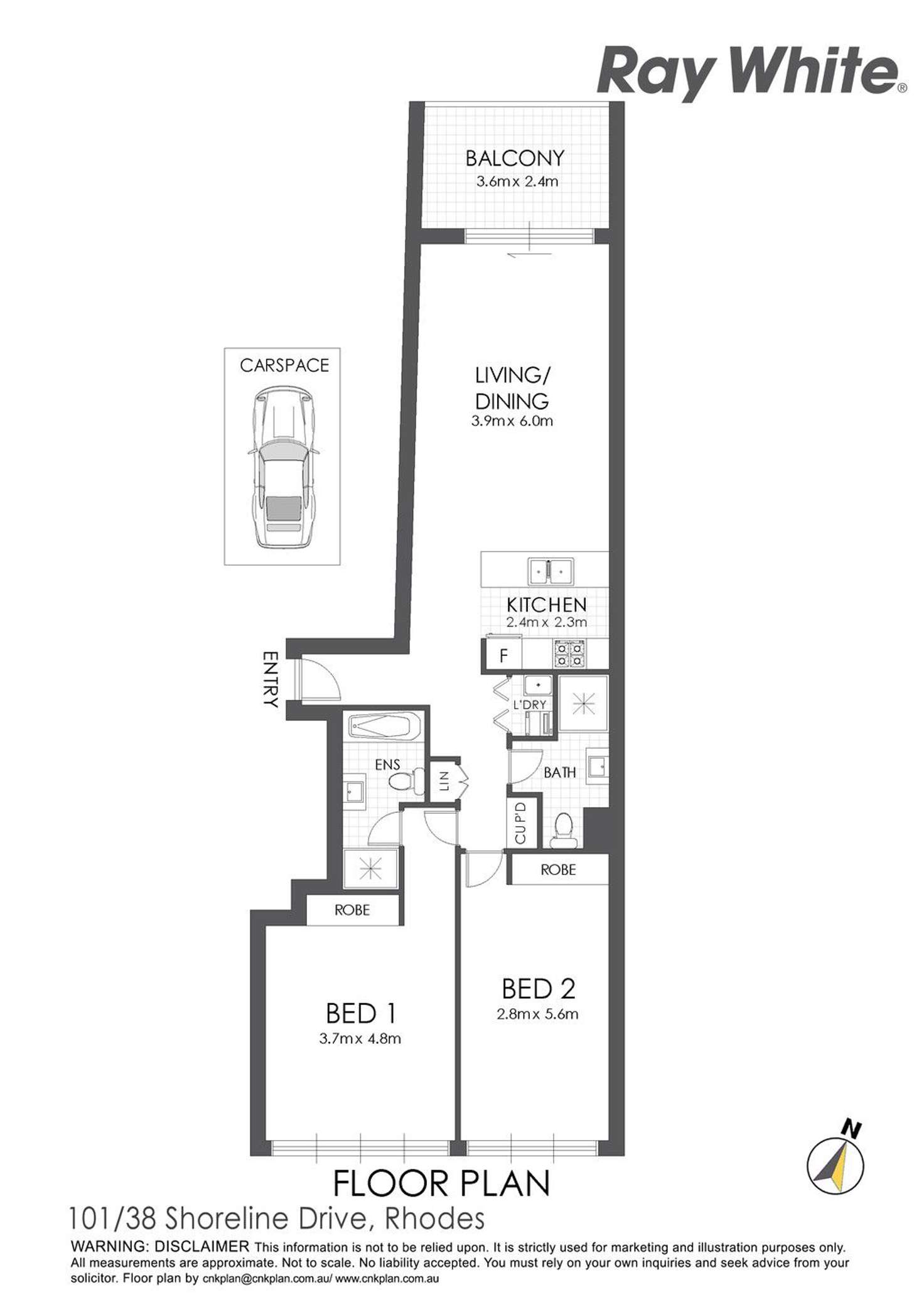 Floorplan of Homely apartment listing, 101/38 Shoreline Drive, Rhodes NSW 2138