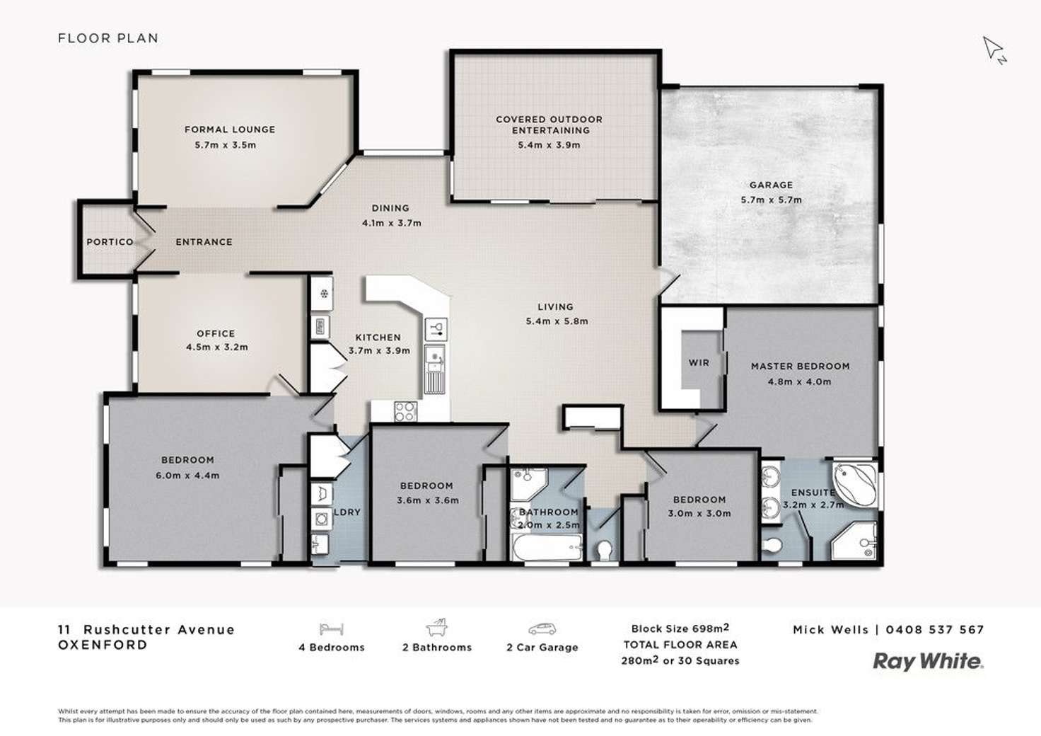 Floorplan of Homely house listing, 11 Rushcutter Avenue, Oxenford QLD 4210