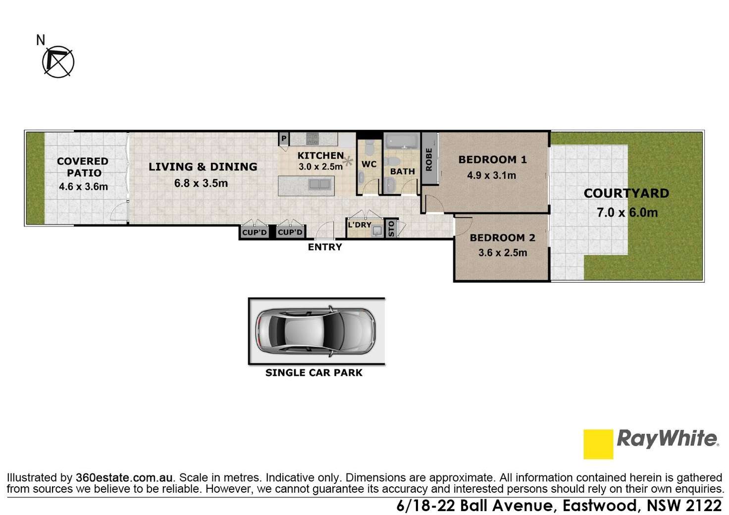 Floorplan of Homely unit listing, 6/18-22 Ball Avenue, Eastwood NSW 2122