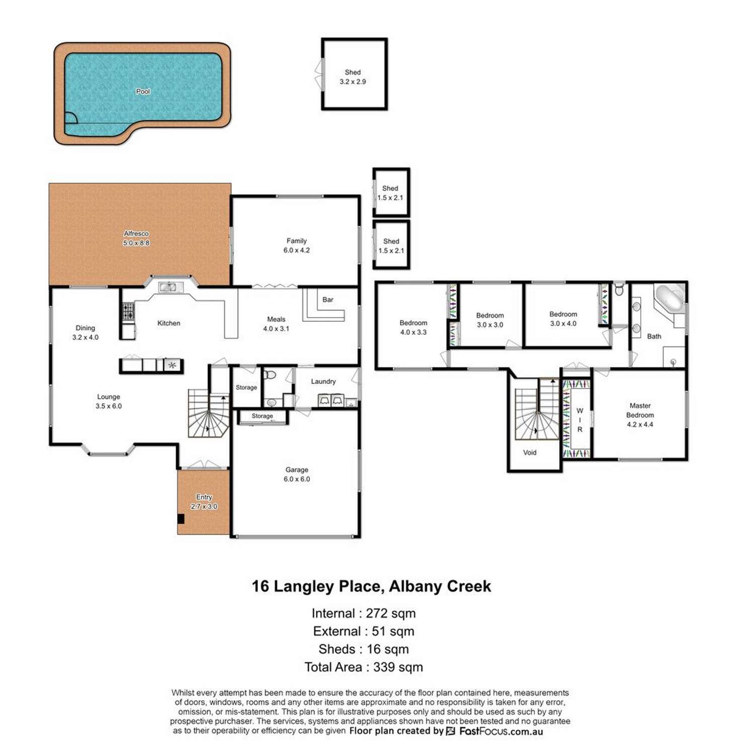Floorplan of Homely house listing, 16 Langley Place, Albany Creek QLD 4035