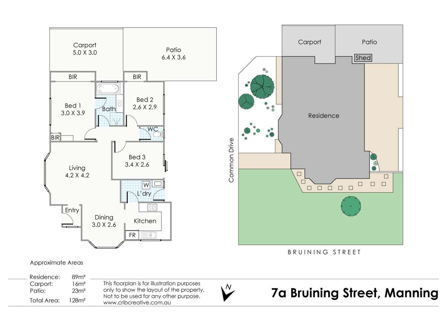 Floorplan of Homely semiDetached listing, 7A Bruning Road, Manning WA 6152