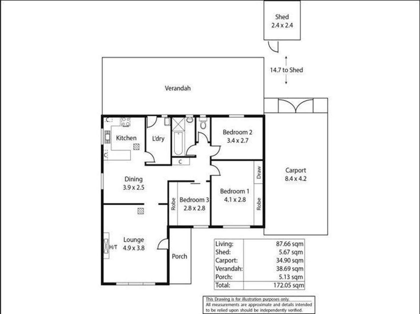 Floorplan of Homely house listing, 4 Aysgarth Avenue, Hectorville SA 5073