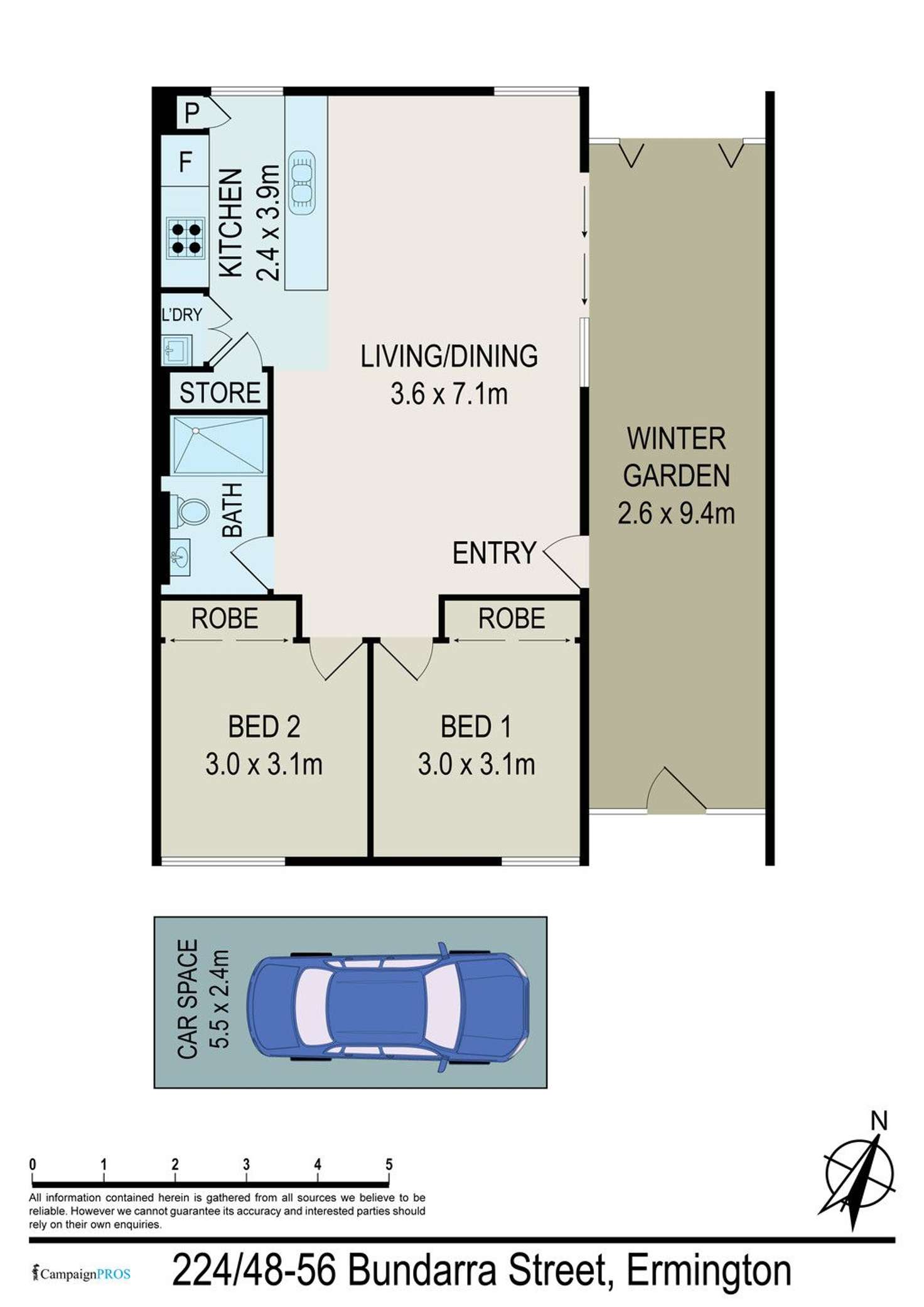 Floorplan of Homely apartment listing, 224/48-56 Bundarra Street, Ermington NSW 2115