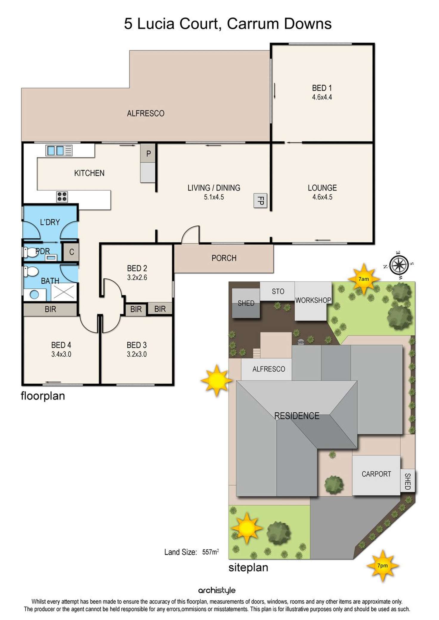 Floorplan of Homely house listing, 5 Lucia Court, Carrum Downs VIC 3201