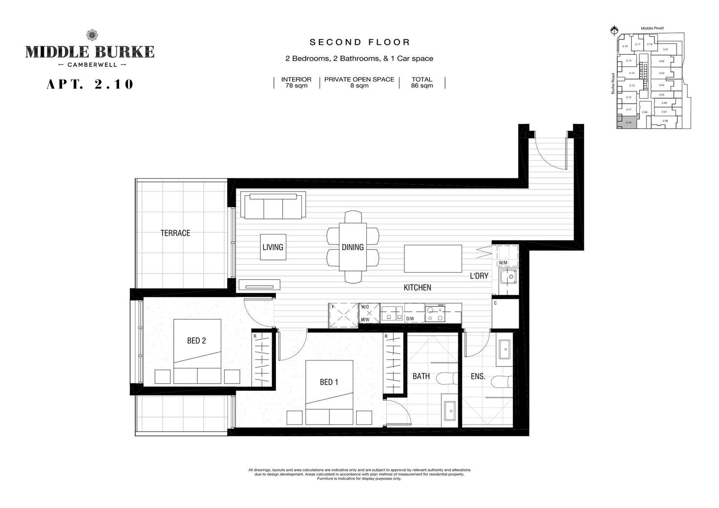 Floorplan of Homely apartment listing, 110/436 Burke Road, Camberwell VIC 3124