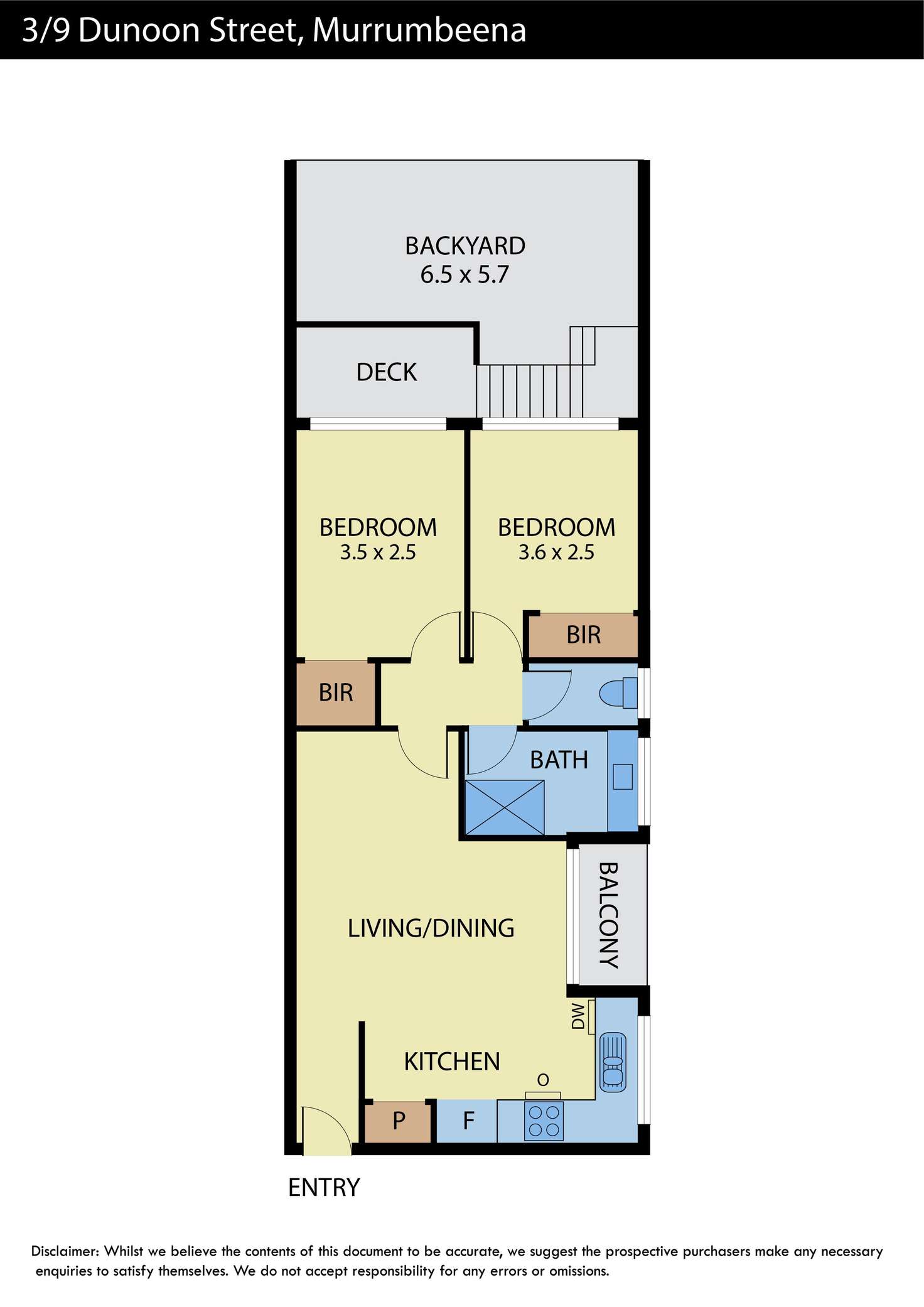 Floorplan of Homely apartment listing, 3/9 Dunoon Street, Murrumbeena VIC 3163