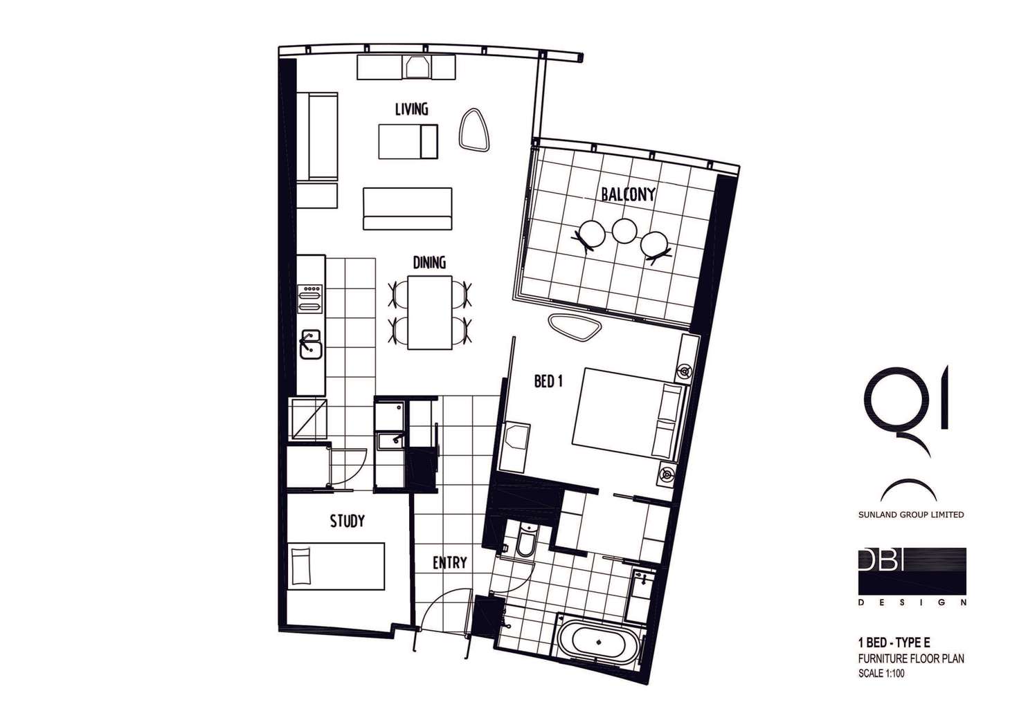 Floorplan of Homely apartment listing, 1402/9 Hamilton Avenue, Surfers Paradise QLD 4217