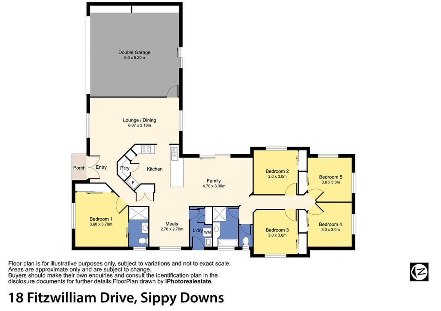 Floorplan of Homely house listing, 18 Fitzwilliam Drive, Sippy Downs QLD 4556