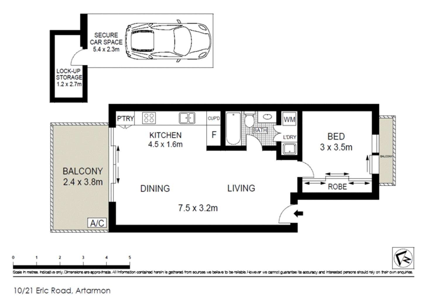Floorplan of Homely apartment listing, 10/21 Eric Road, Artarmon NSW 2064