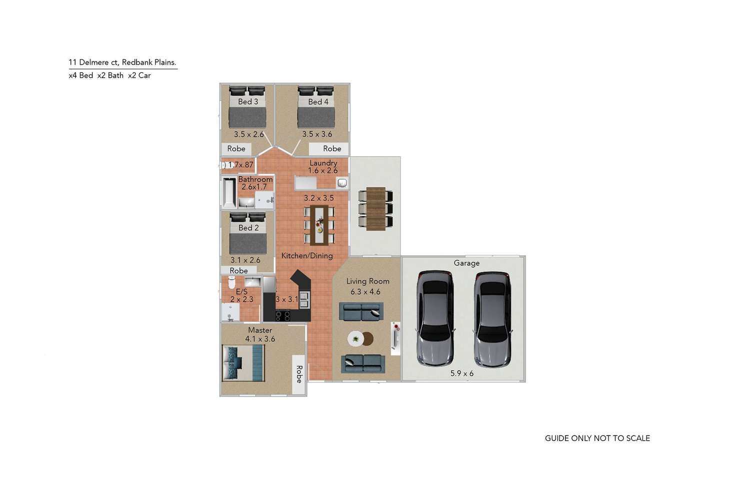 Floorplan of Homely house listing, 11 Delmere Court, Redbank Plains QLD 4301