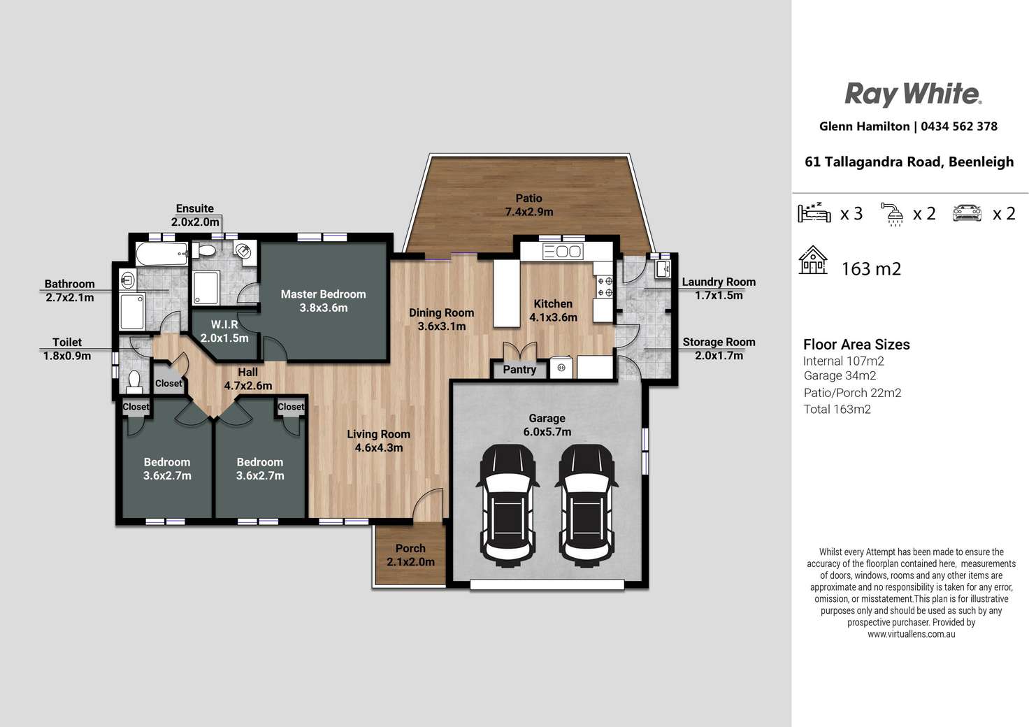 Floorplan of Homely house listing, 61 Tallagandra Road, Beenleigh QLD 4207