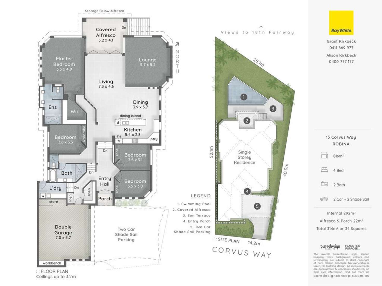 Floorplan of Homely house listing, 13 Corvus Way, Robina QLD 4226