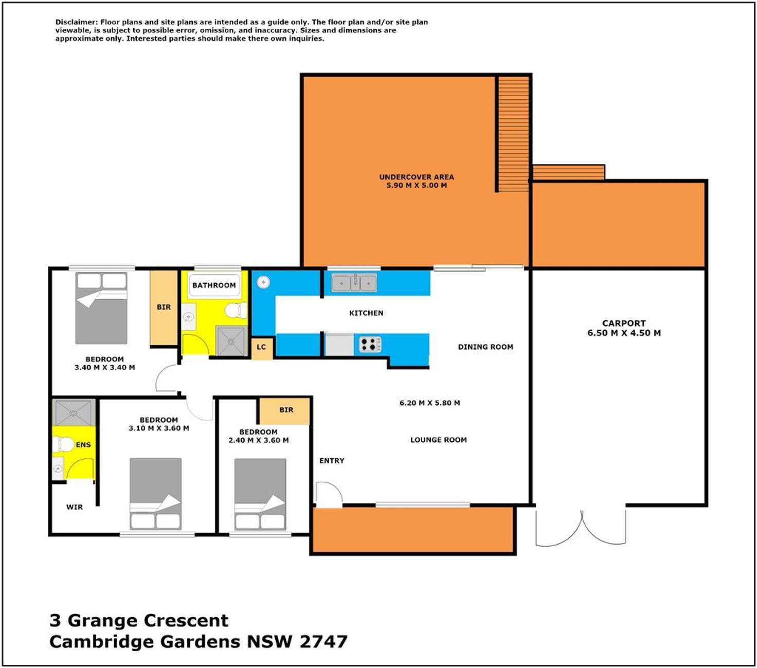 Floorplan of Homely house listing, 3 Grange Crescent, Cambridge Gardens NSW 2747