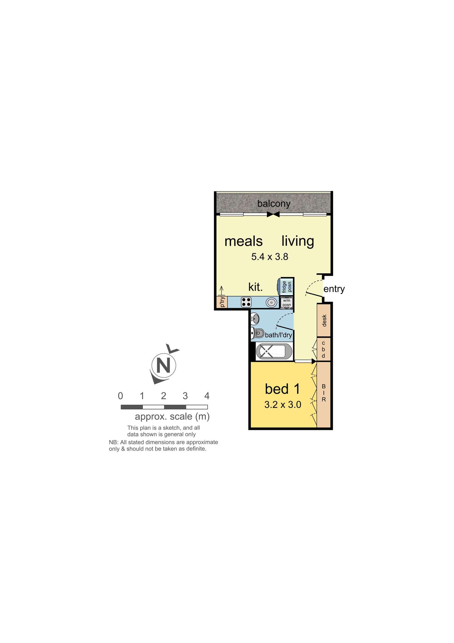 Floorplan of Homely apartment listing, 1412/620 Collins Street, Melbourne VIC 3000