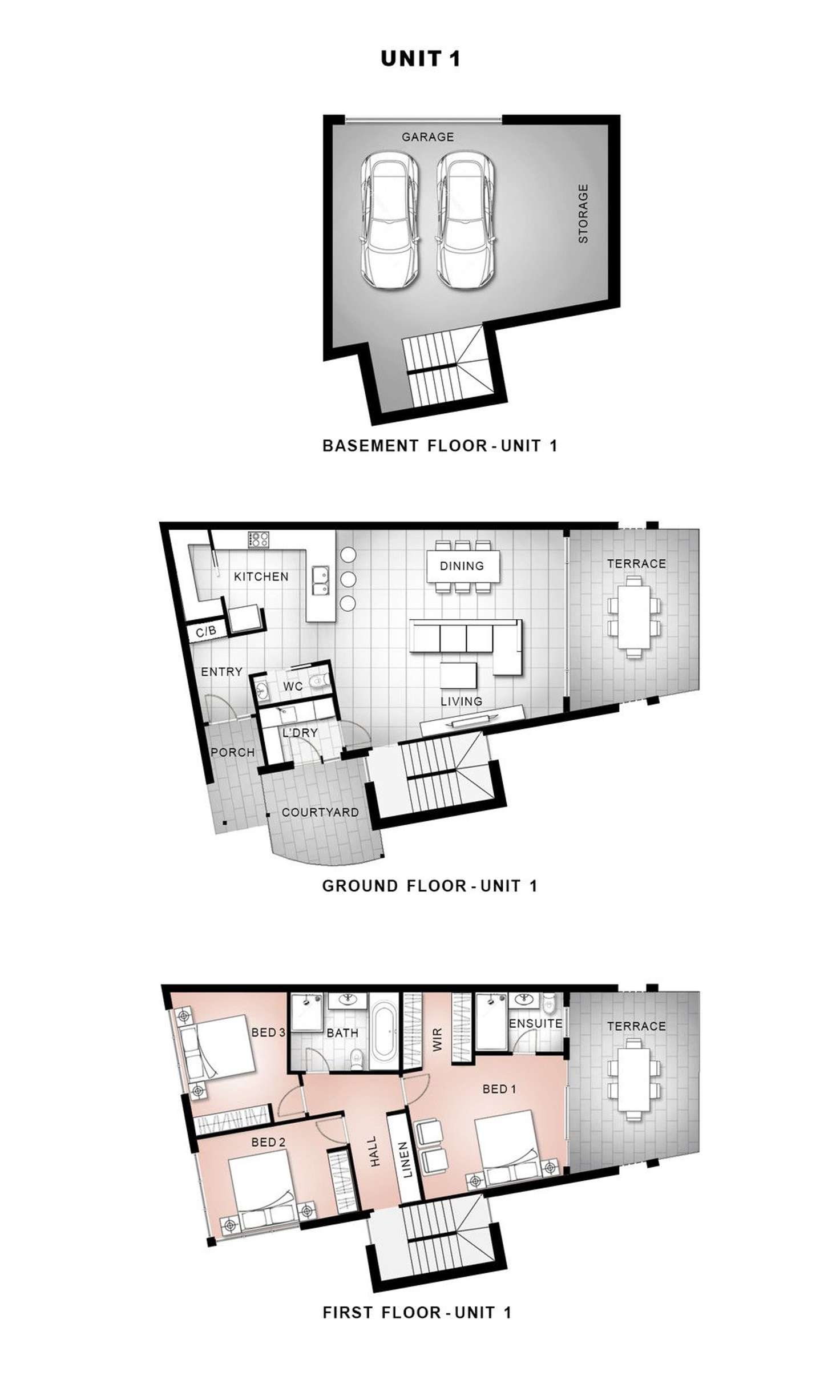 Floorplan of Homely townhouse listing, 1/4 Gardeners Crescent, Shellharbour NSW 2529