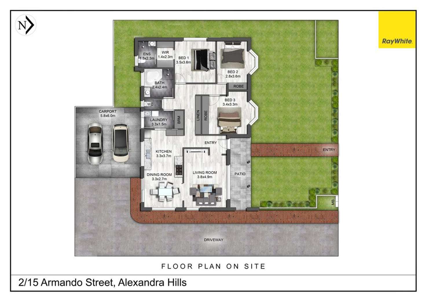 Floorplan of Homely house listing, 3/15 Armando Street, Alexandra Hills QLD 4161