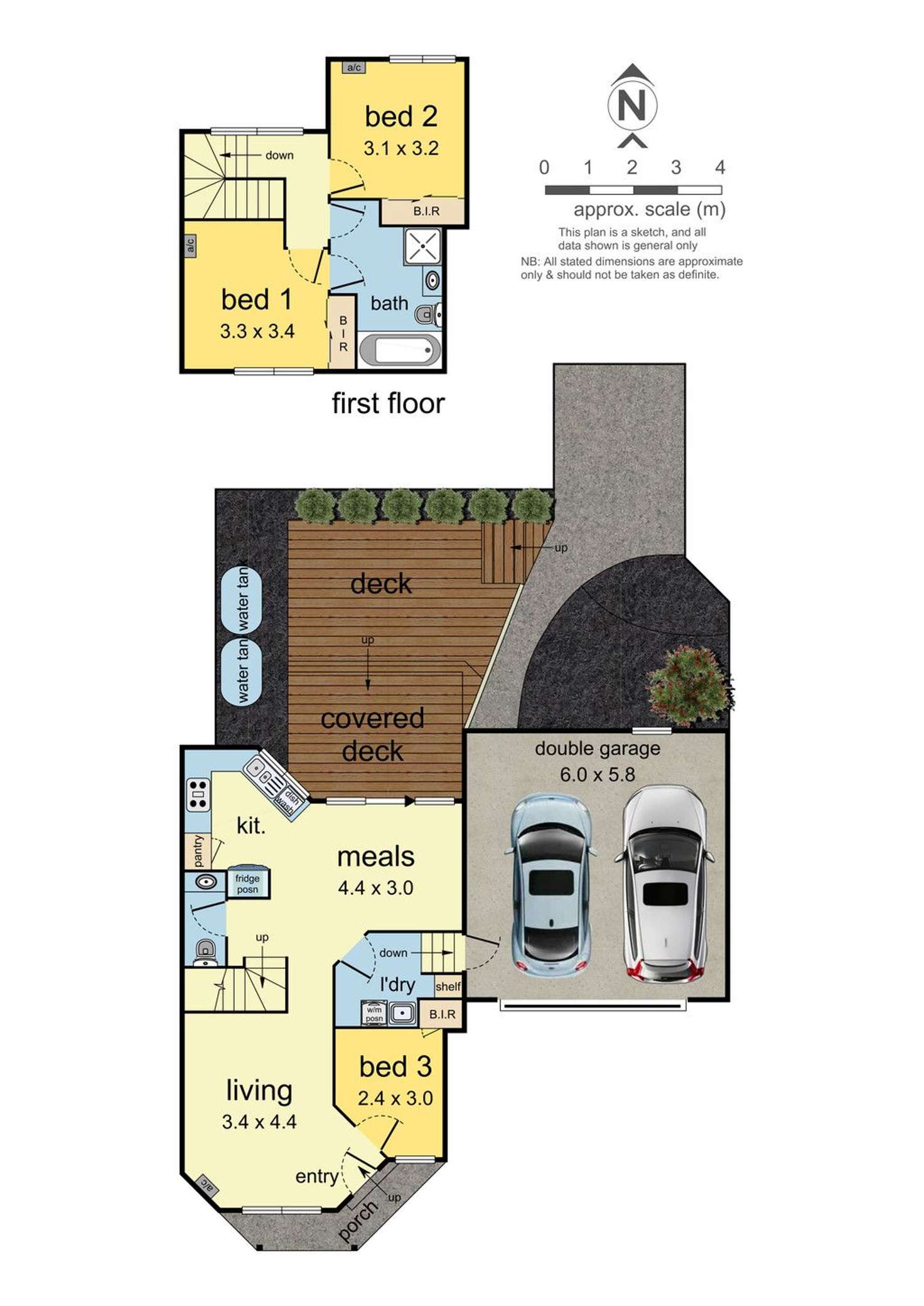 Floorplan of Homely townhouse listing, 3/4 Goodin Grove, Glen Waverley VIC 3150