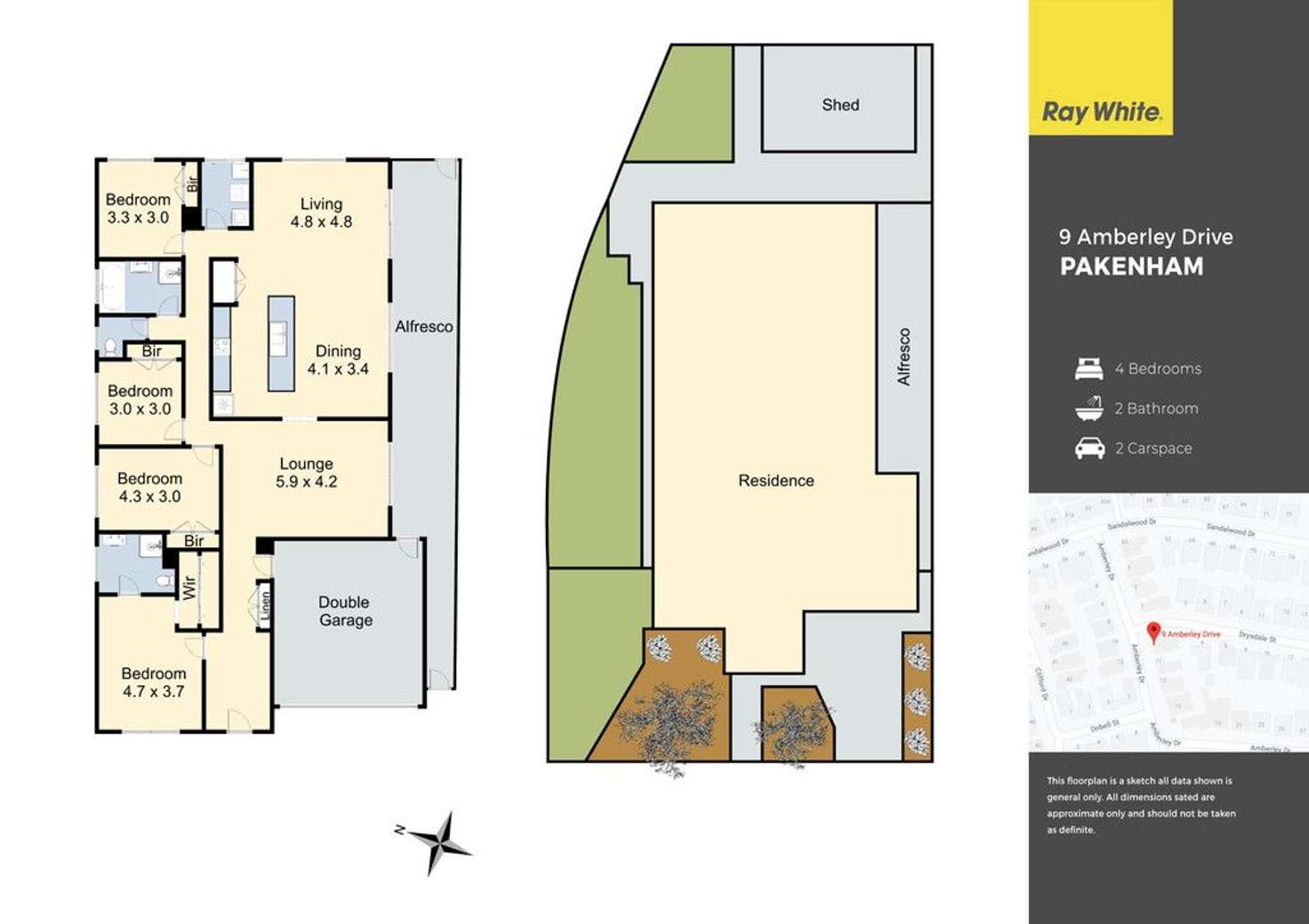 Floorplan of Homely house listing, 9 Amberley Drive, Pakenham VIC 3810