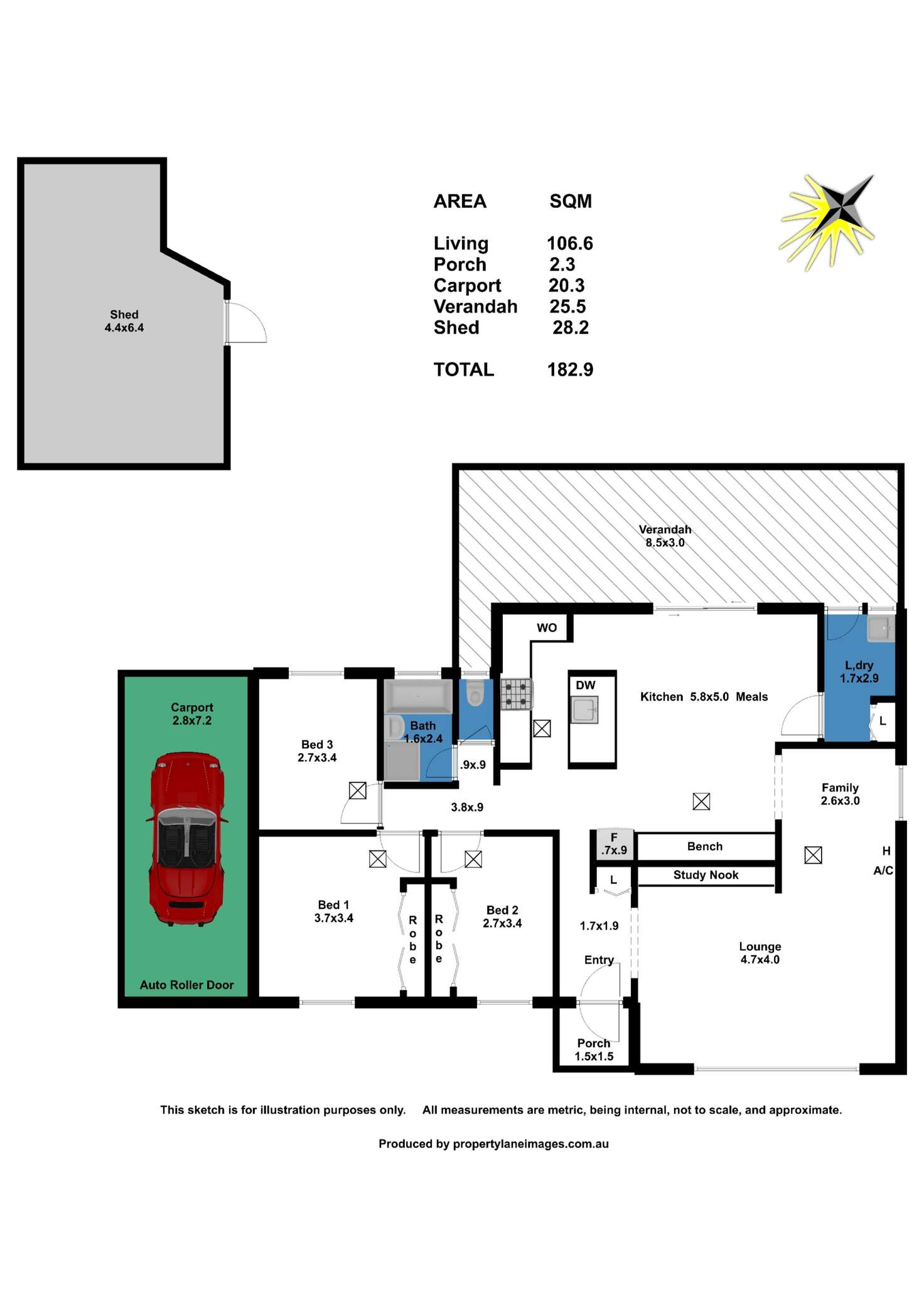 Floorplan of Homely house listing, 5 Rogash Court, Evanston Park SA 5116