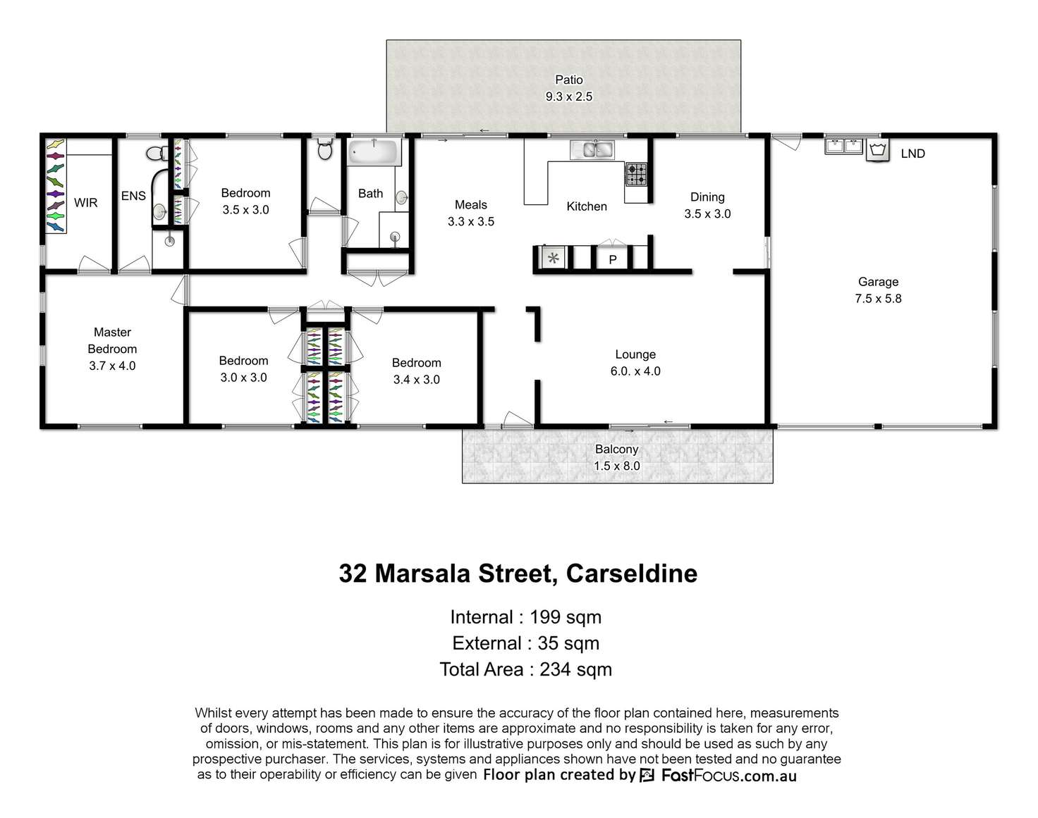 Floorplan of Homely house listing, 32 Marsala Street, Carseldine QLD 4034