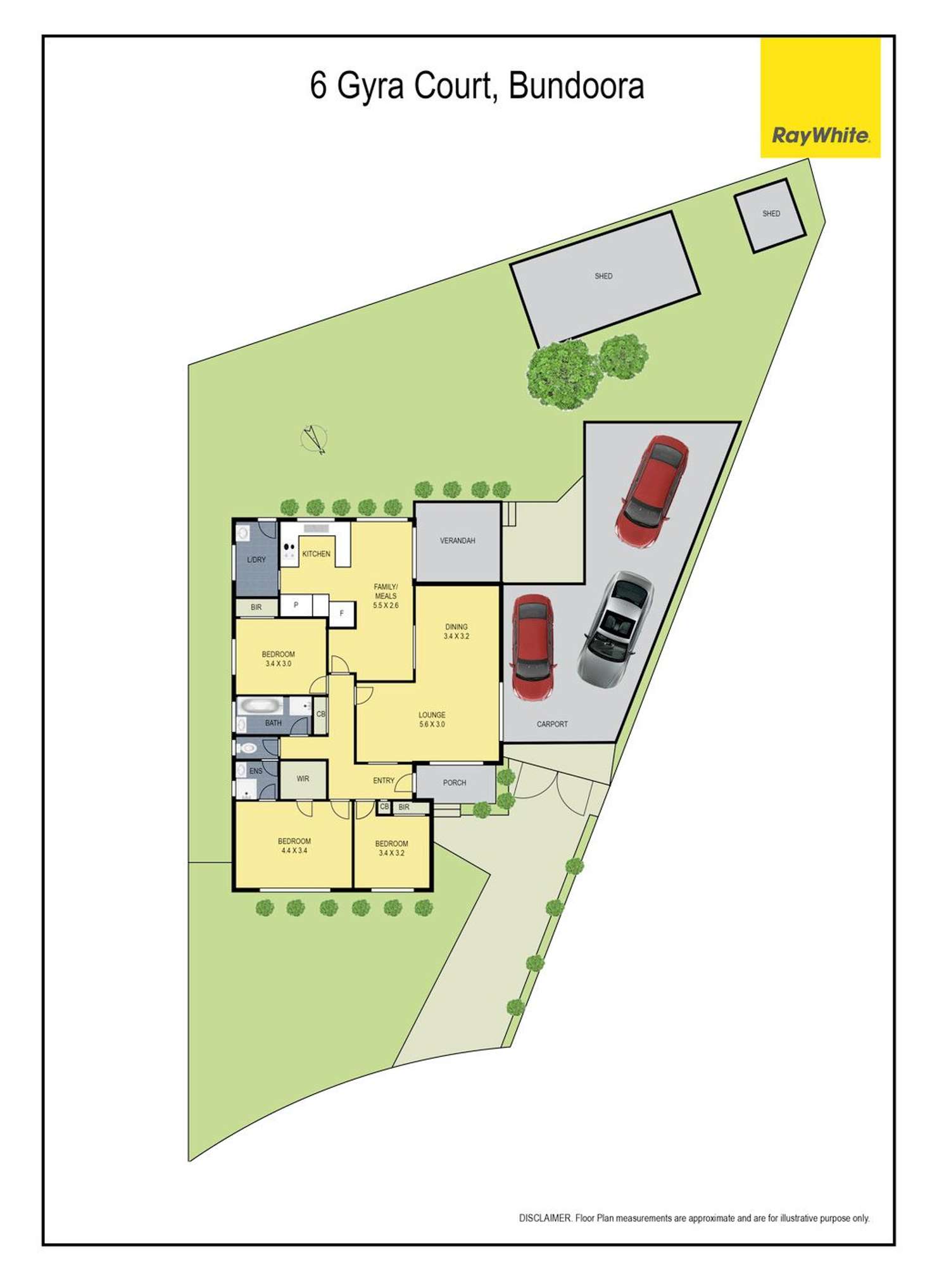 Floorplan of Homely house listing, 6 Gyra Court, Bundoora VIC 3083