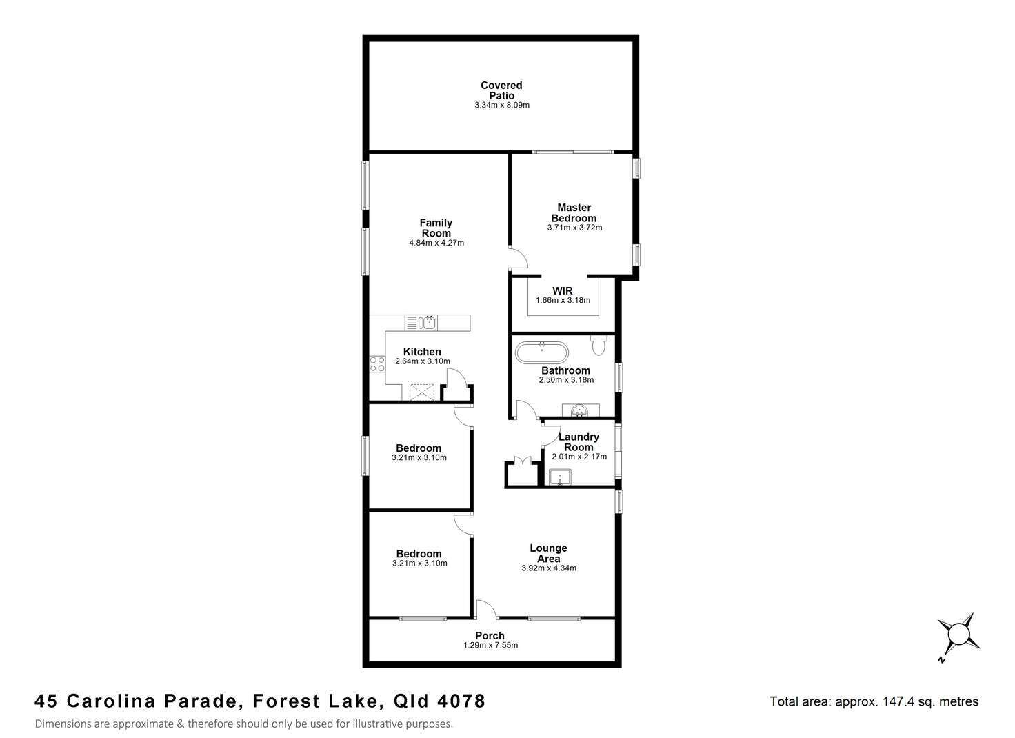 Floorplan of Homely house listing, 45 Carolina Parade, Forest Lake QLD 4078