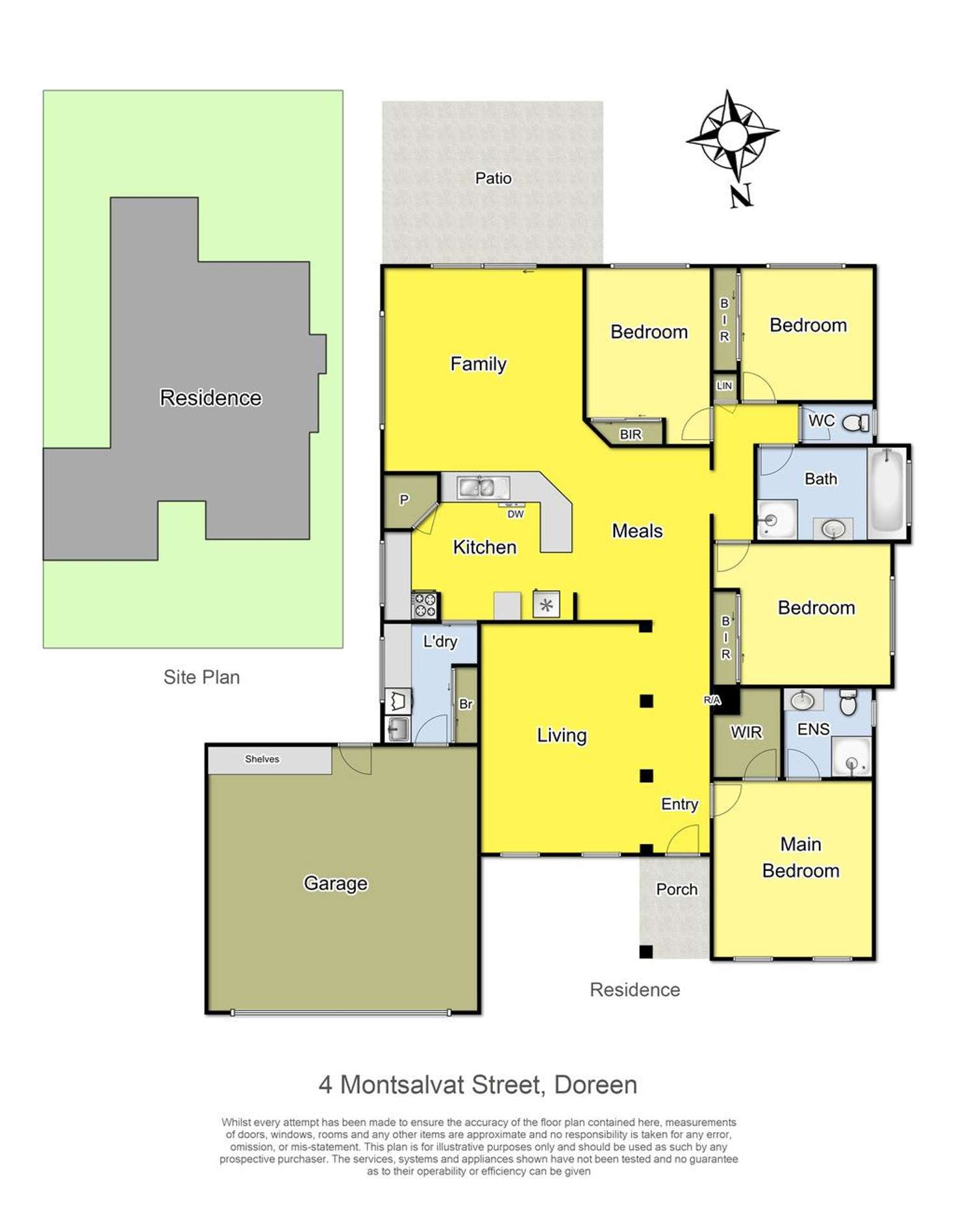 Floorplan of Homely house listing, 4 Montsalvat Street, Doreen VIC 3754