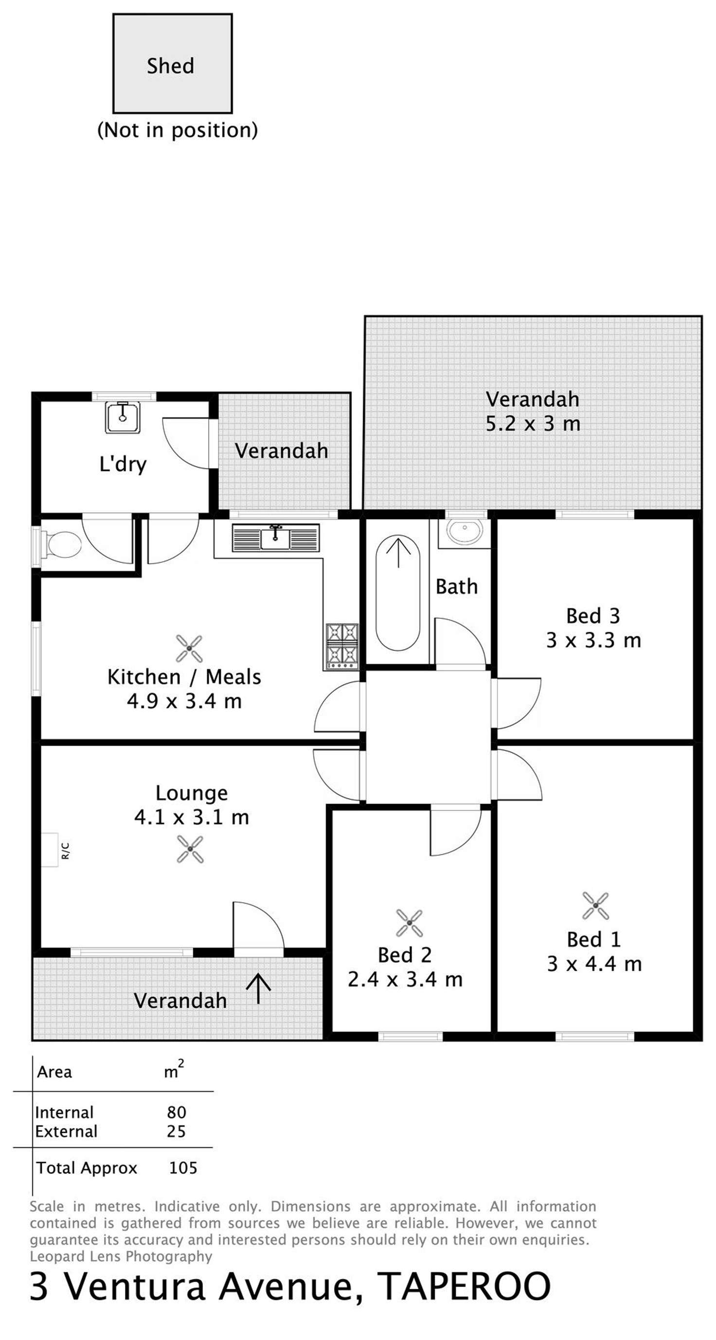 Floorplan of Homely house listing, 3 Ventura Avenue, Taperoo SA 5017