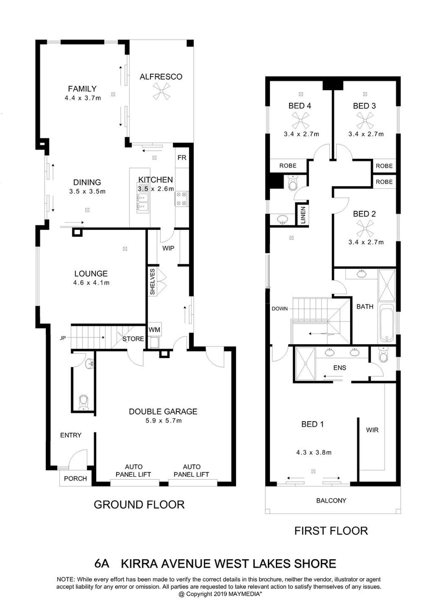 Floorplan of Homely house listing, 6A Kirra Avenue, West Lakes Shore SA 5020