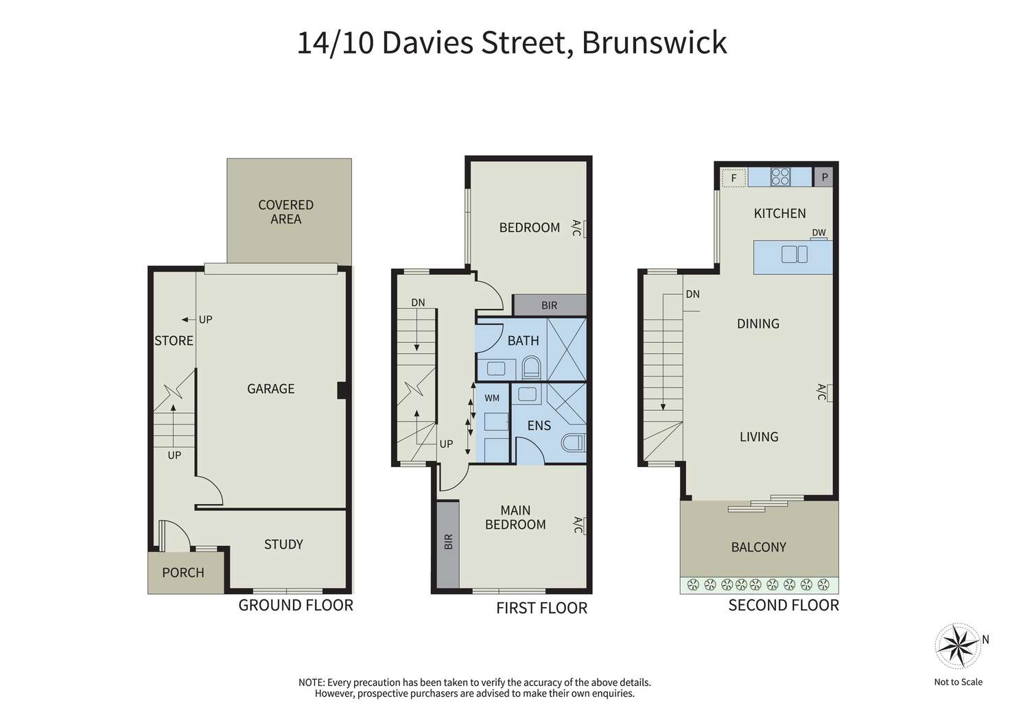 Floorplan of Homely townhouse listing, 14/10 Davies Street, Brunswick VIC 3056