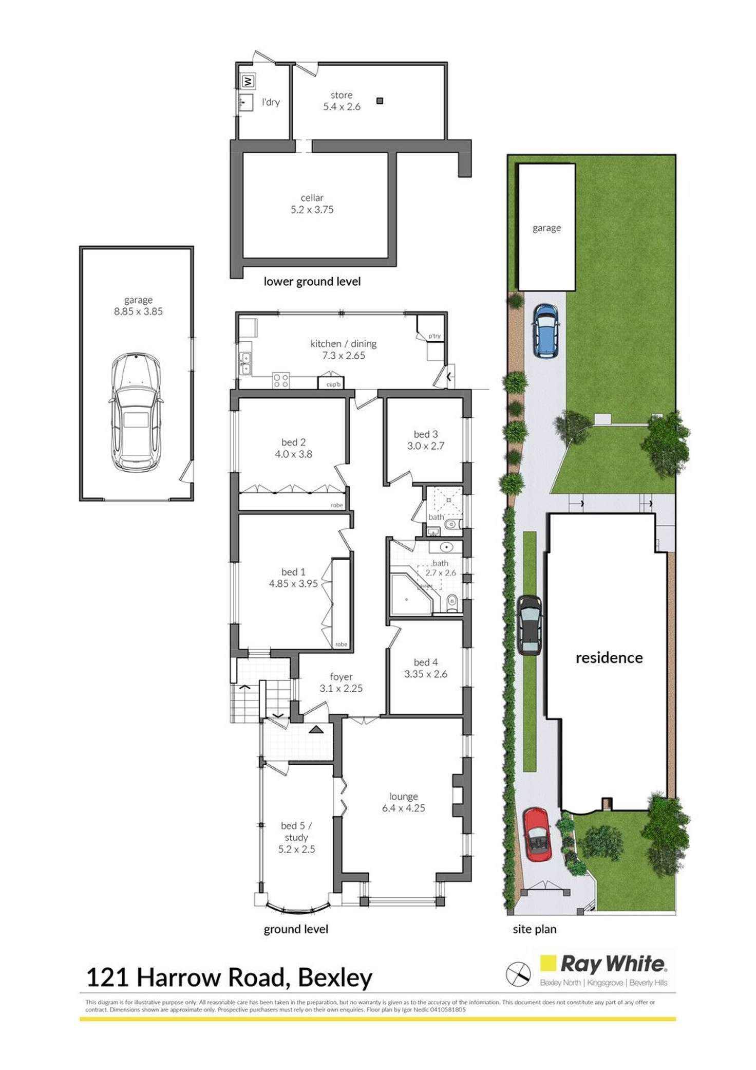 Floorplan of Homely house listing, 121 Harrow Road, Bexley NSW 2207