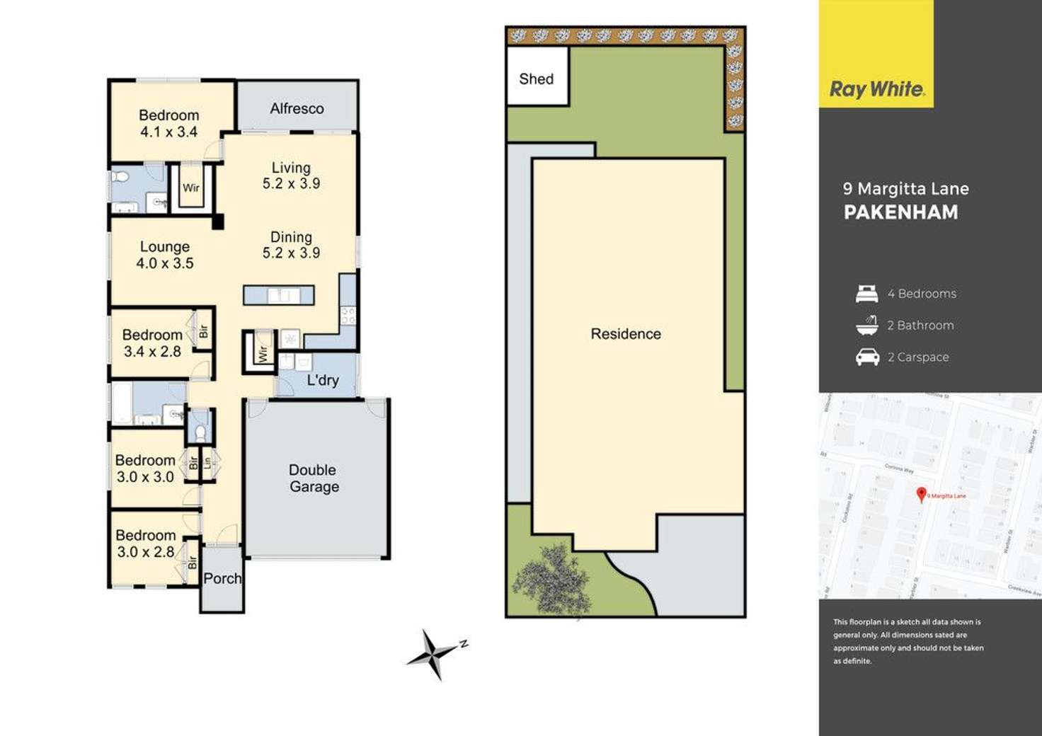 Floorplan of Homely house listing, 9 Margitta Lane, Pakenham VIC 3810
