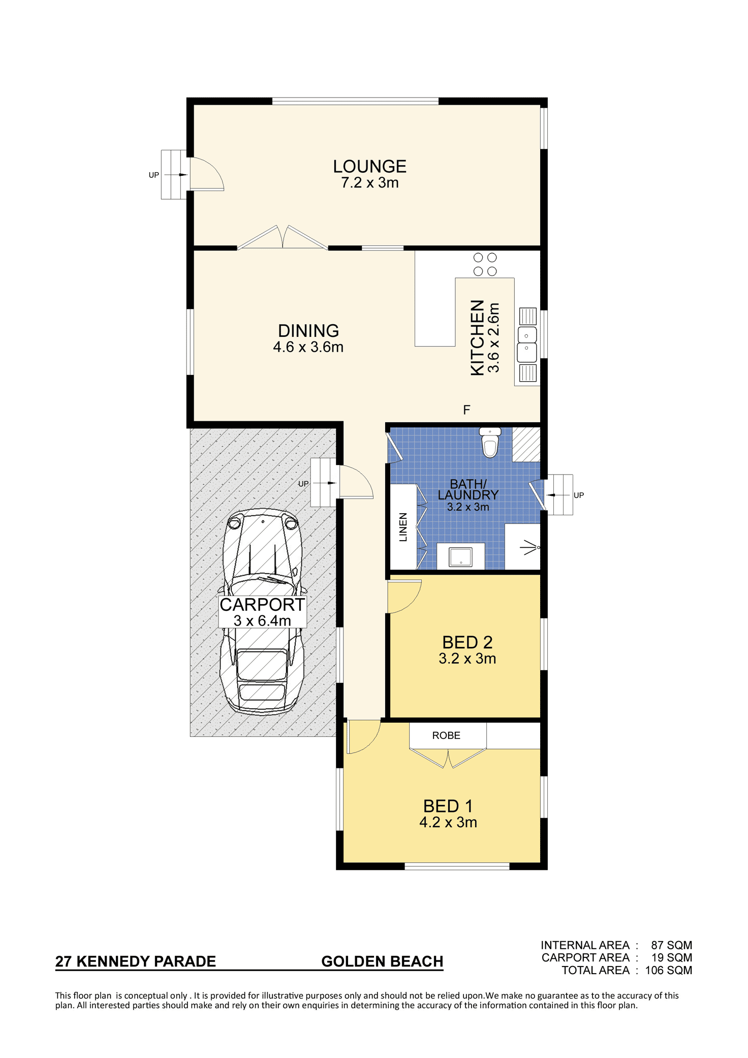 Floorplan of Homely house listing, 27 Kennedy Parade, Golden Beach QLD 4551