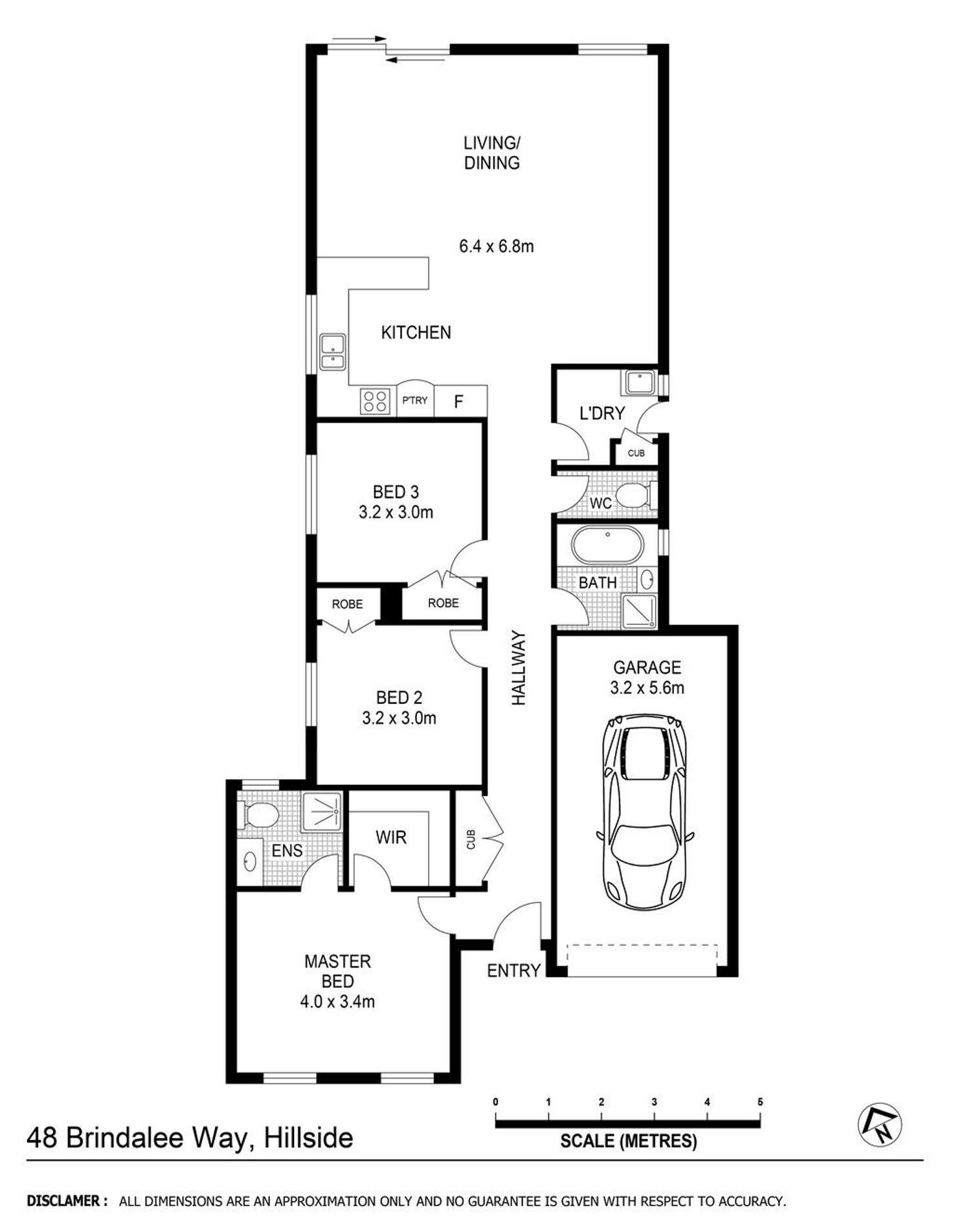 Floorplan of Homely house listing, 48 Brindalee Way, Hillside VIC 3037