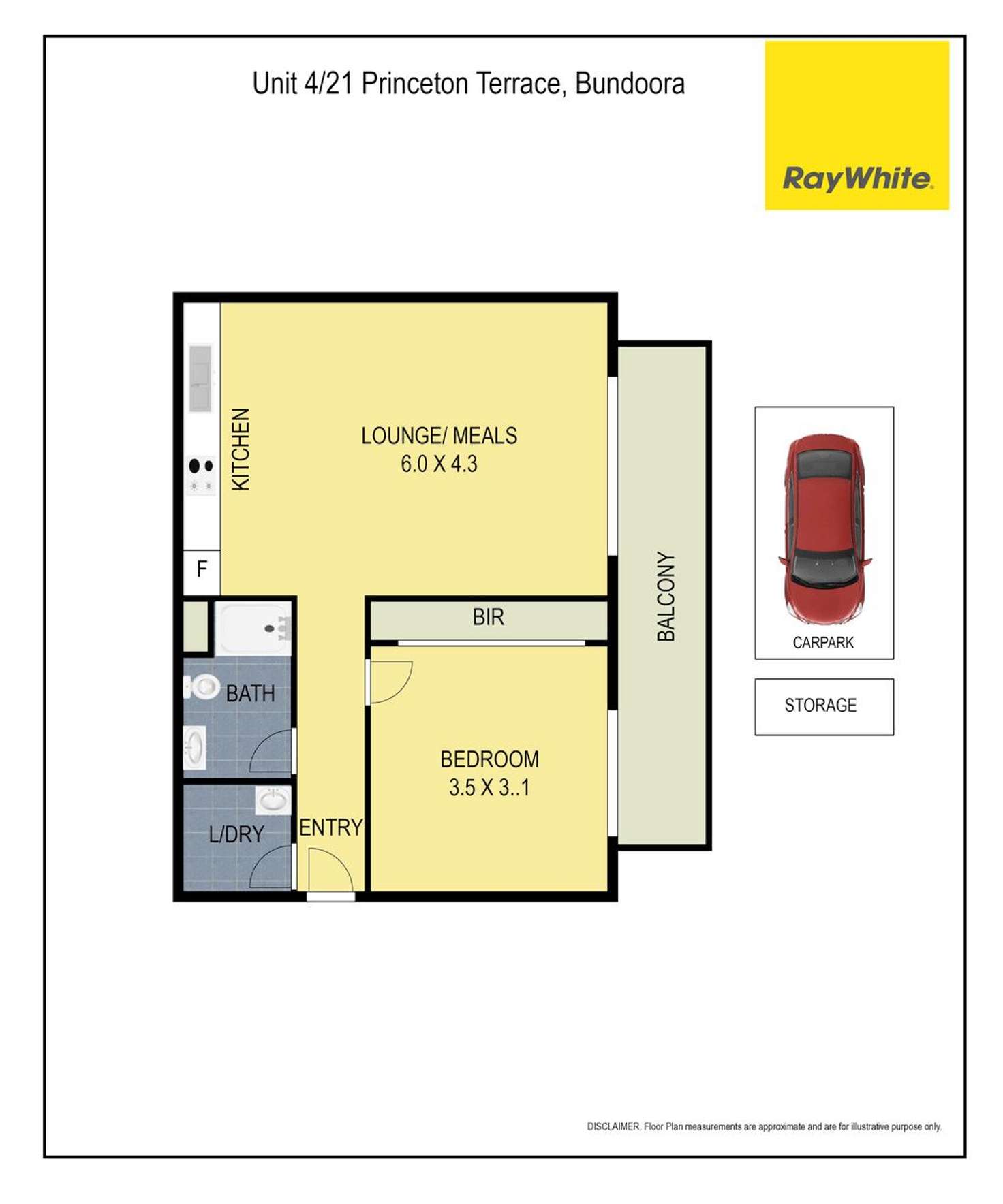 Floorplan of Homely apartment listing, 4/21 Princeton Terrace, Bundoora VIC 3083