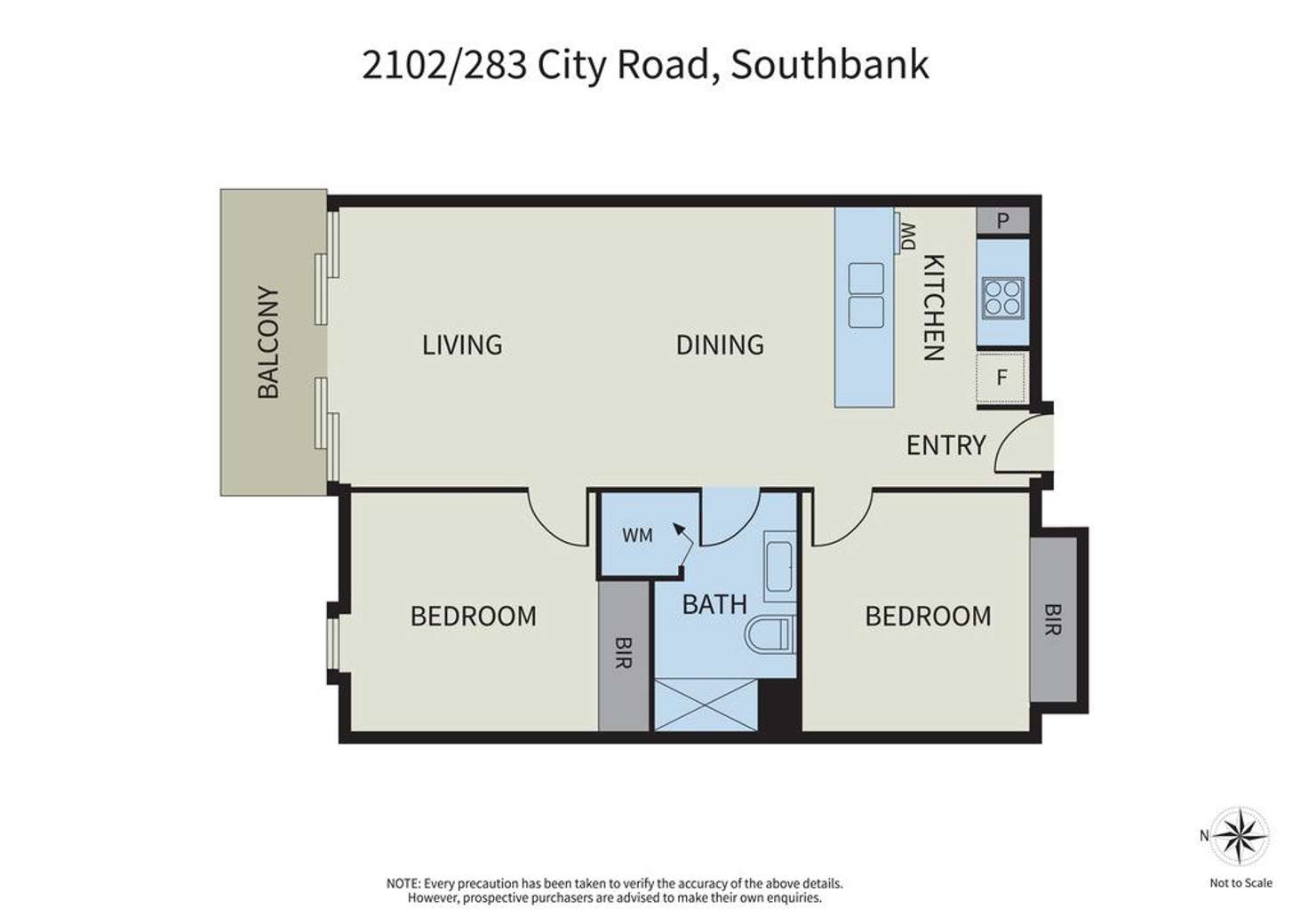 Floorplan of Homely apartment listing, 2102/283 City Road, Southbank VIC 3006