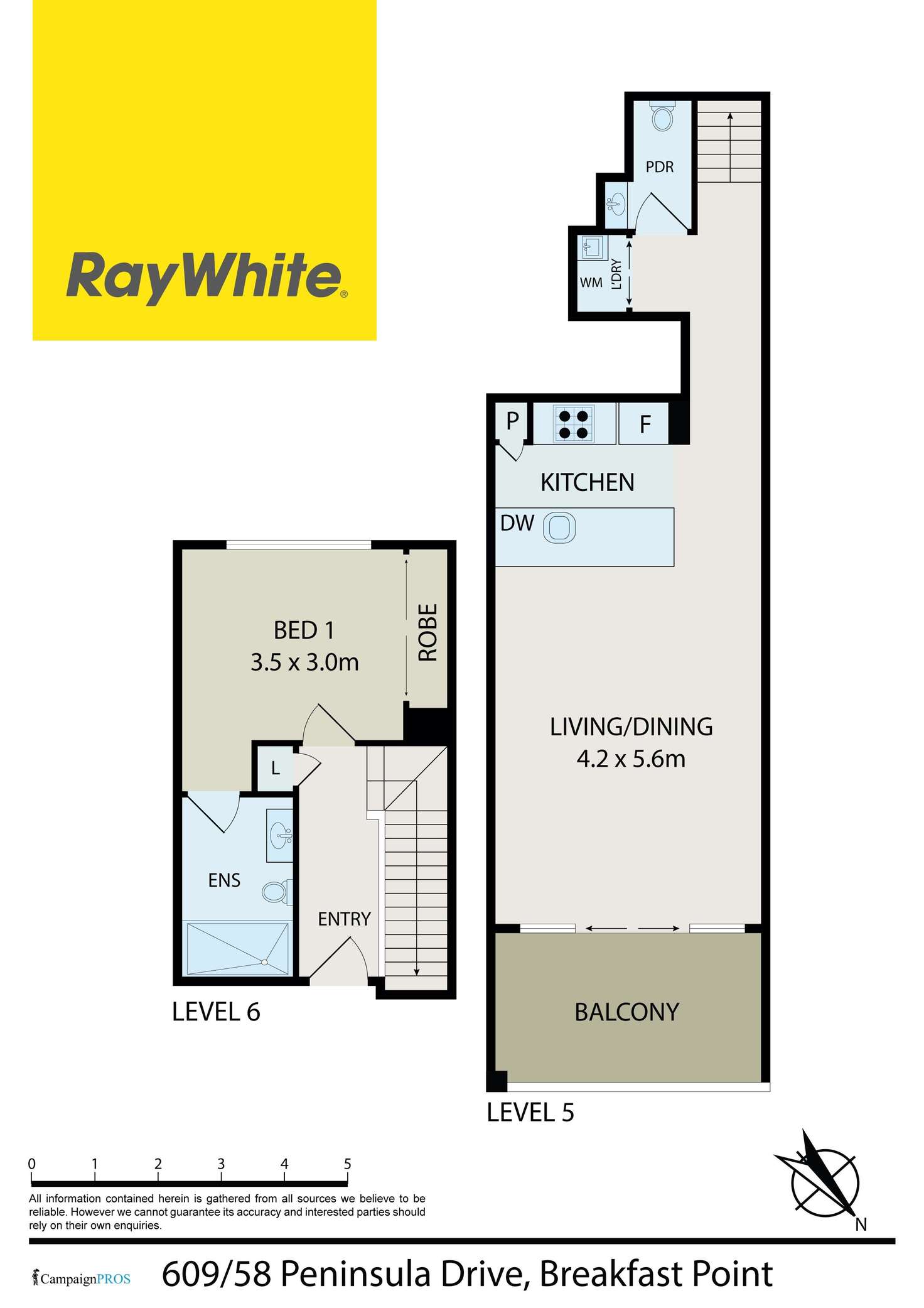 Floorplan of Homely apartment listing, 609/58 Peninsula Drive, Breakfast Point NSW 2137
