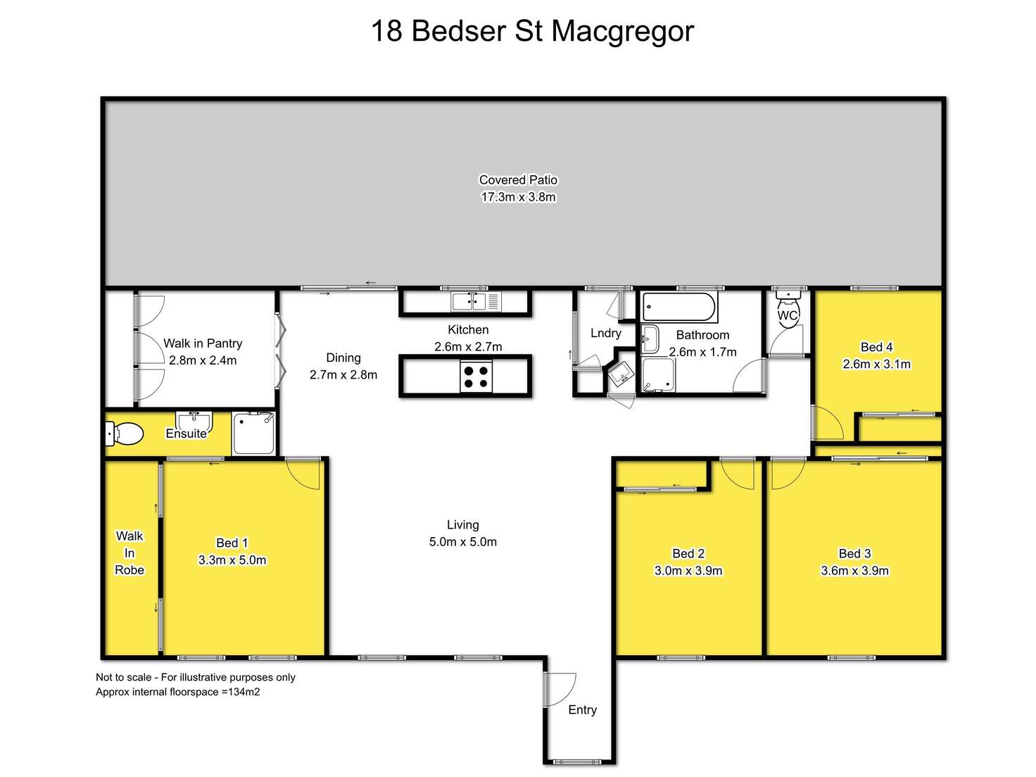 Floorplan of Homely house listing, 18 Bedser Street, Macgregor QLD 4109
