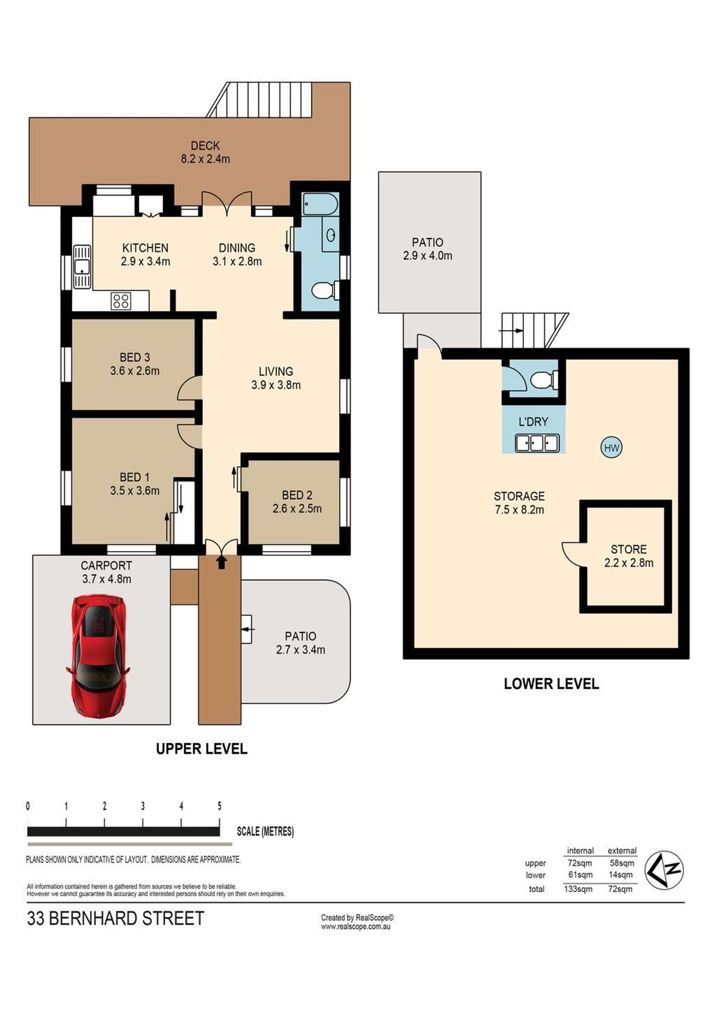 Floorplan of Homely house listing, 33 Bernhard Street, Paddington QLD 4064