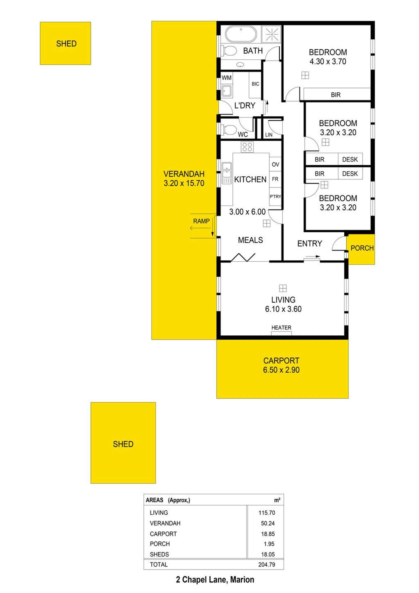 Floorplan of Homely house listing, 2 Chapel Lane, Marion SA 5043