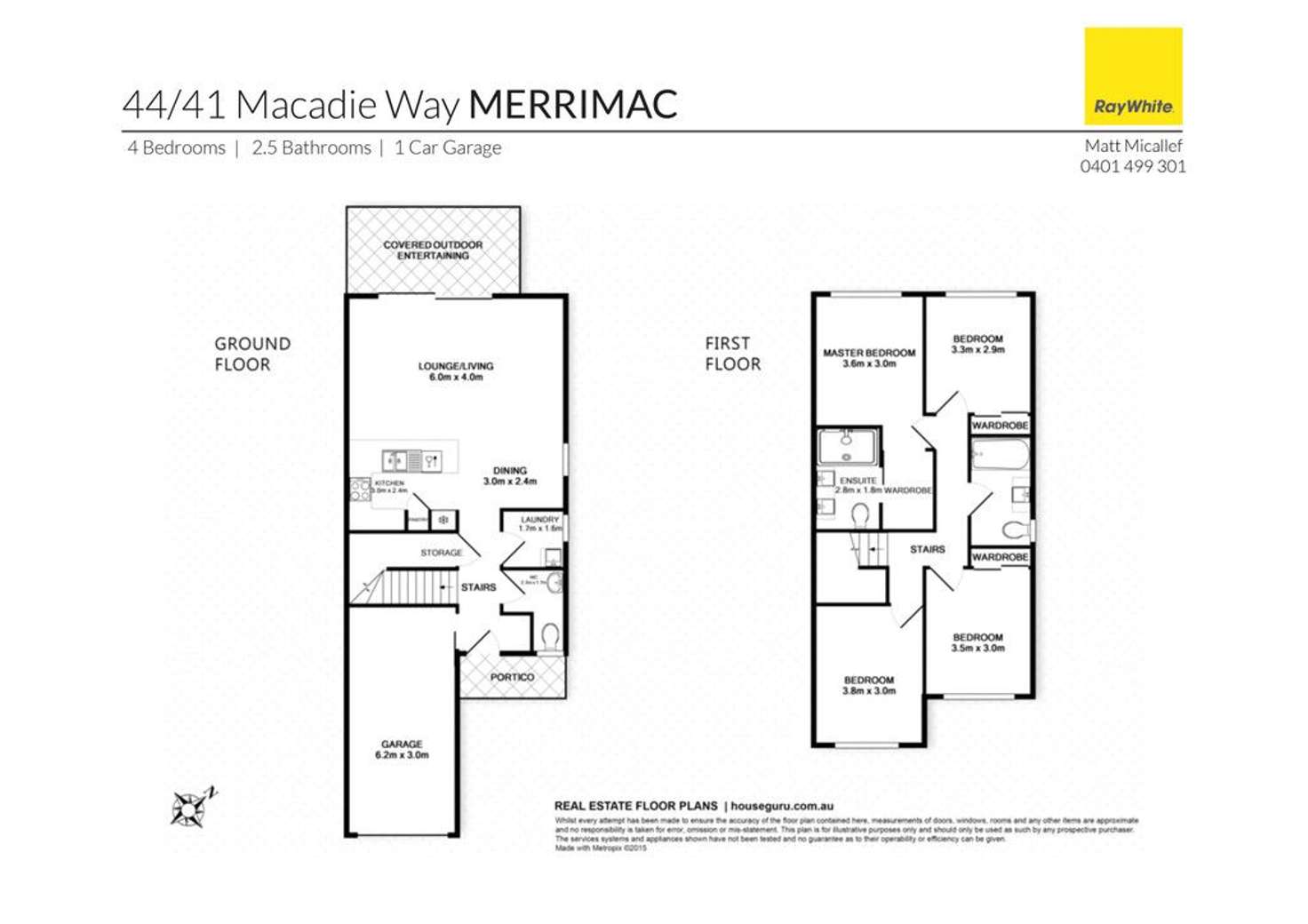 Floorplan of Homely house listing, 44/41 Macadie Way, Merrimac QLD 4226