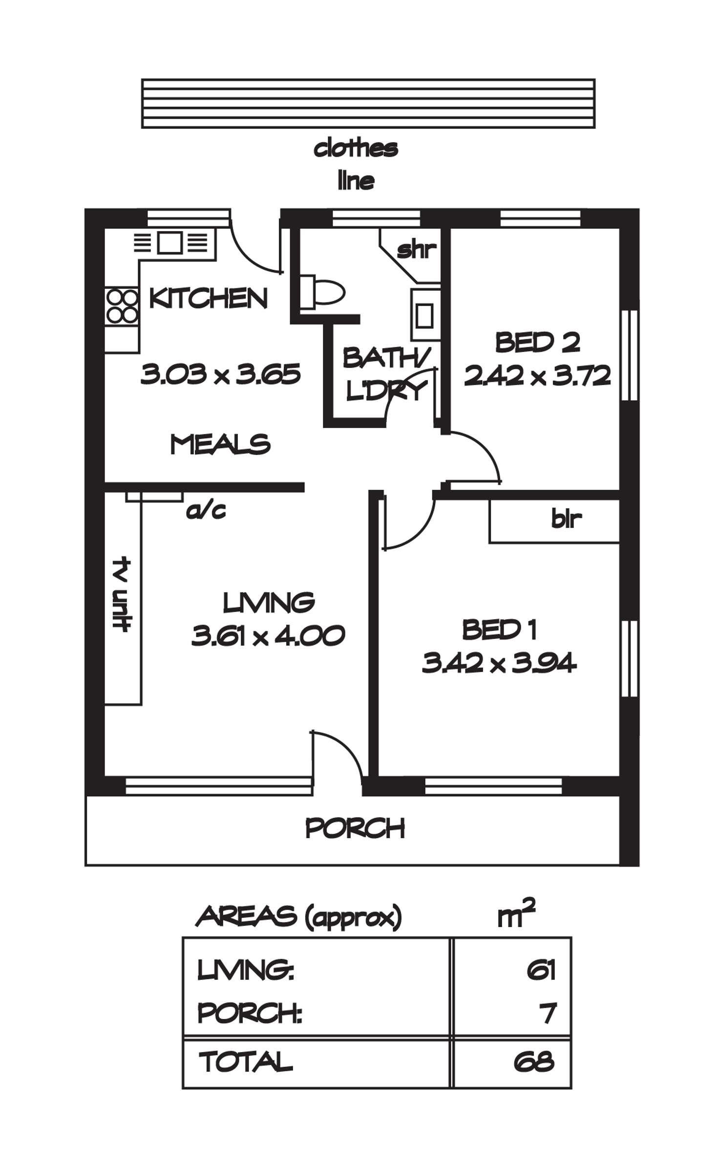 Floorplan of Homely unit listing, 7/5A Riverside Drive, Bedford Park SA 5042