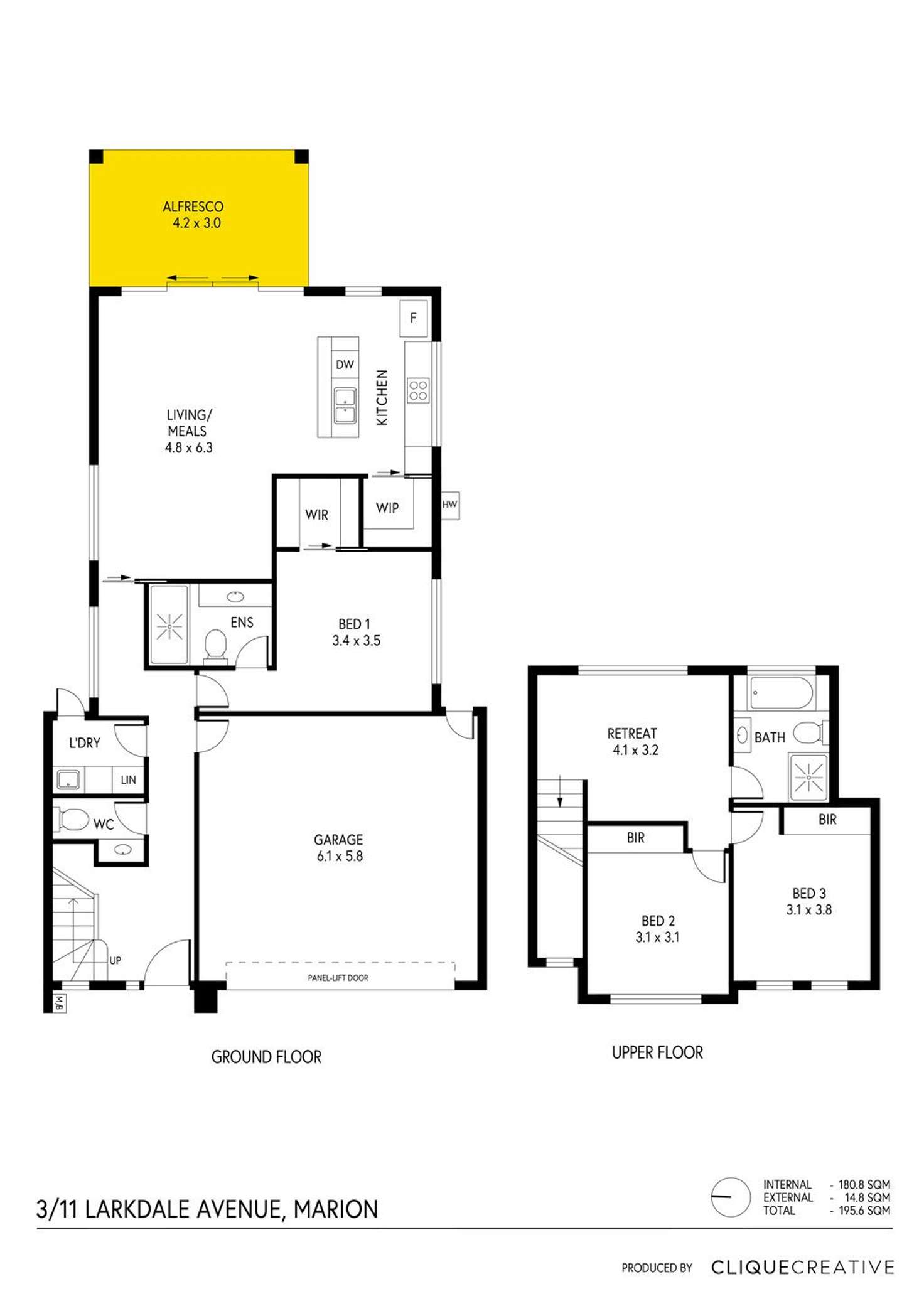 Floorplan of Homely townhouse listing, 11B Larkdale Avenue, Marion SA 5043