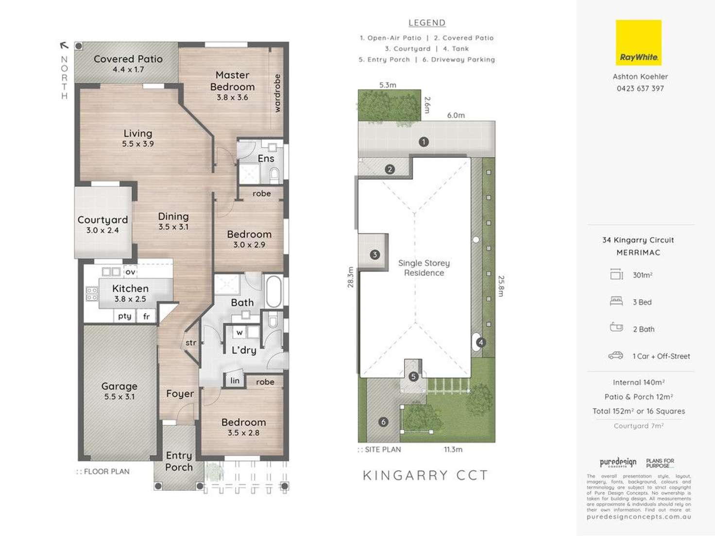 Floorplan of Homely house listing, 34 Kingarry Circuit, Merrimac QLD 4226