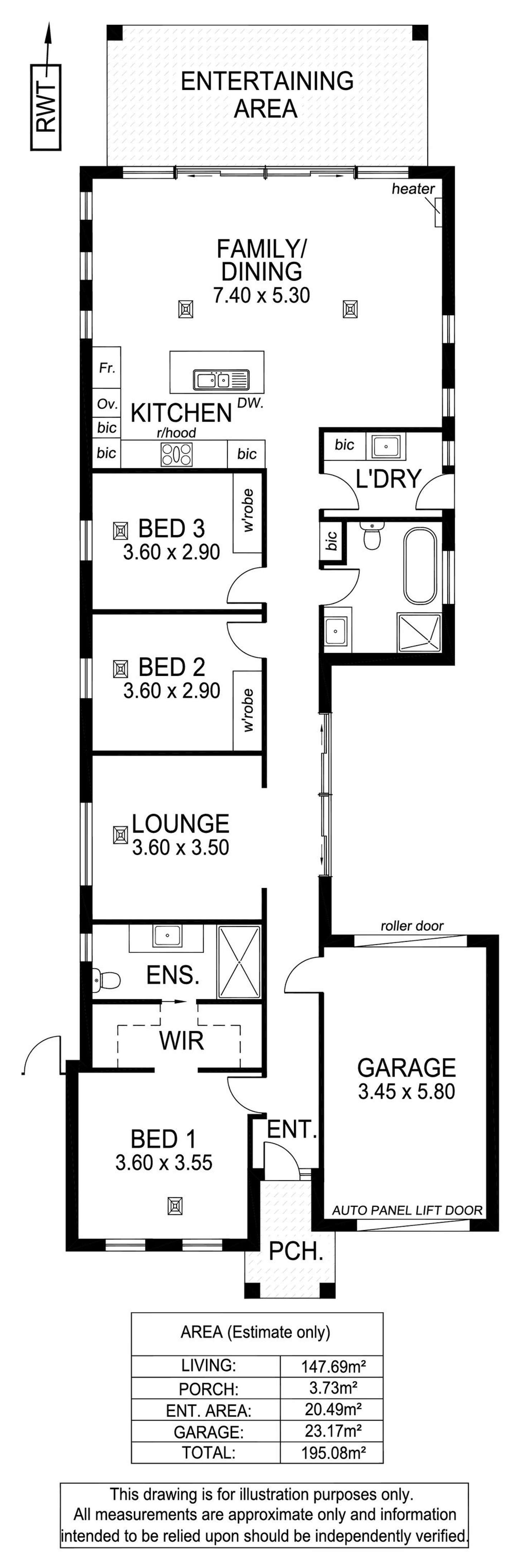 Floorplan of Homely house listing, 47A Baker Street, Glengowrie SA 5044