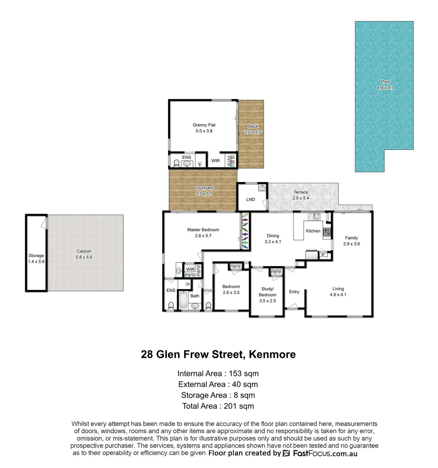 Floorplan of Homely house listing, 28 Glen Frew Street, Kenmore QLD 4069