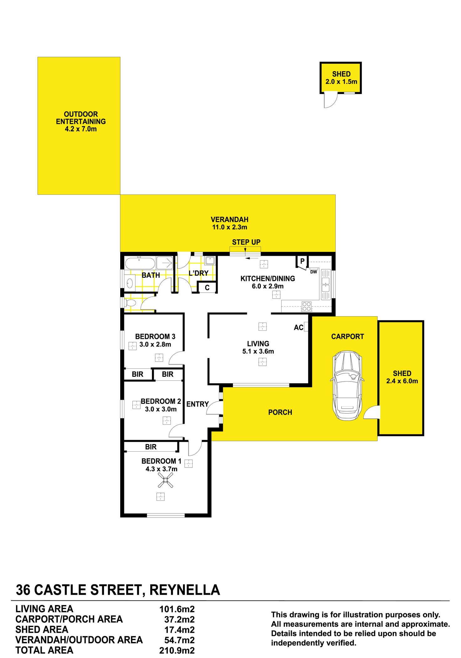 Floorplan of Homely house listing, 36 Castle Street, Reynella SA 5161