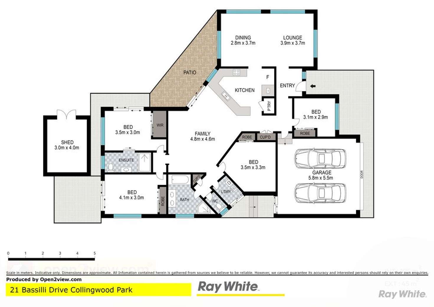 Floorplan of Homely house listing, 21 Bassili Drive, Collingwood Park QLD 4301