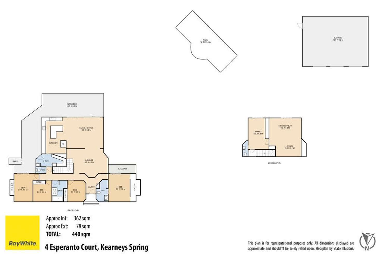 Floorplan of Homely house listing, 4 Esperanto Court, Kearneys Spring QLD 4350