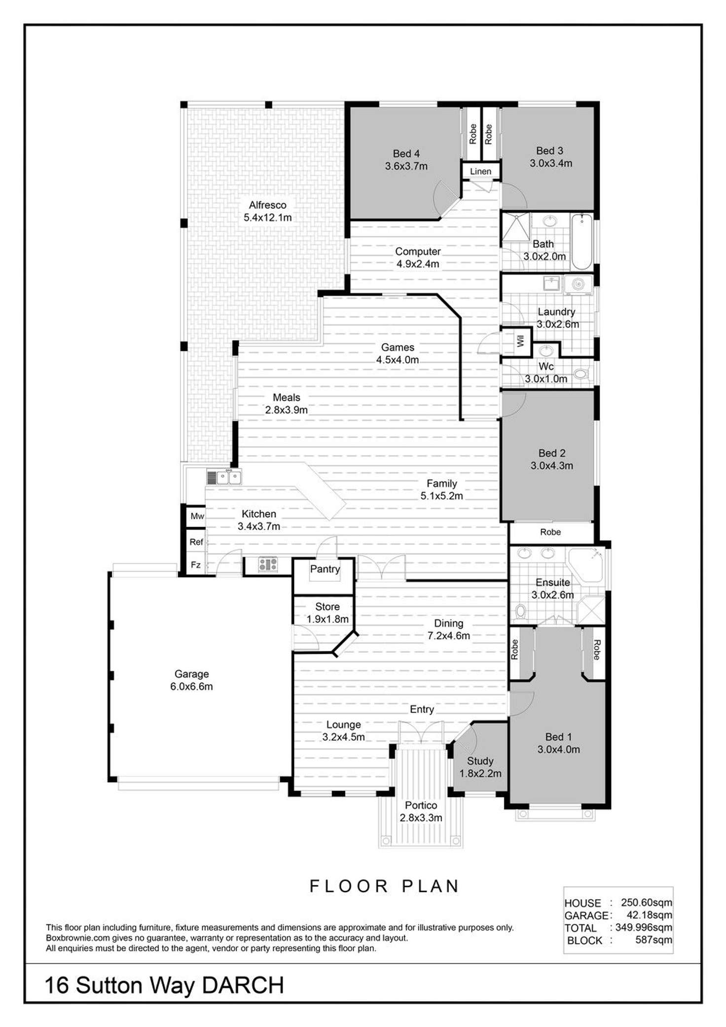 Floorplan of Homely house listing, 16 Sutton Way, Darch WA 6065